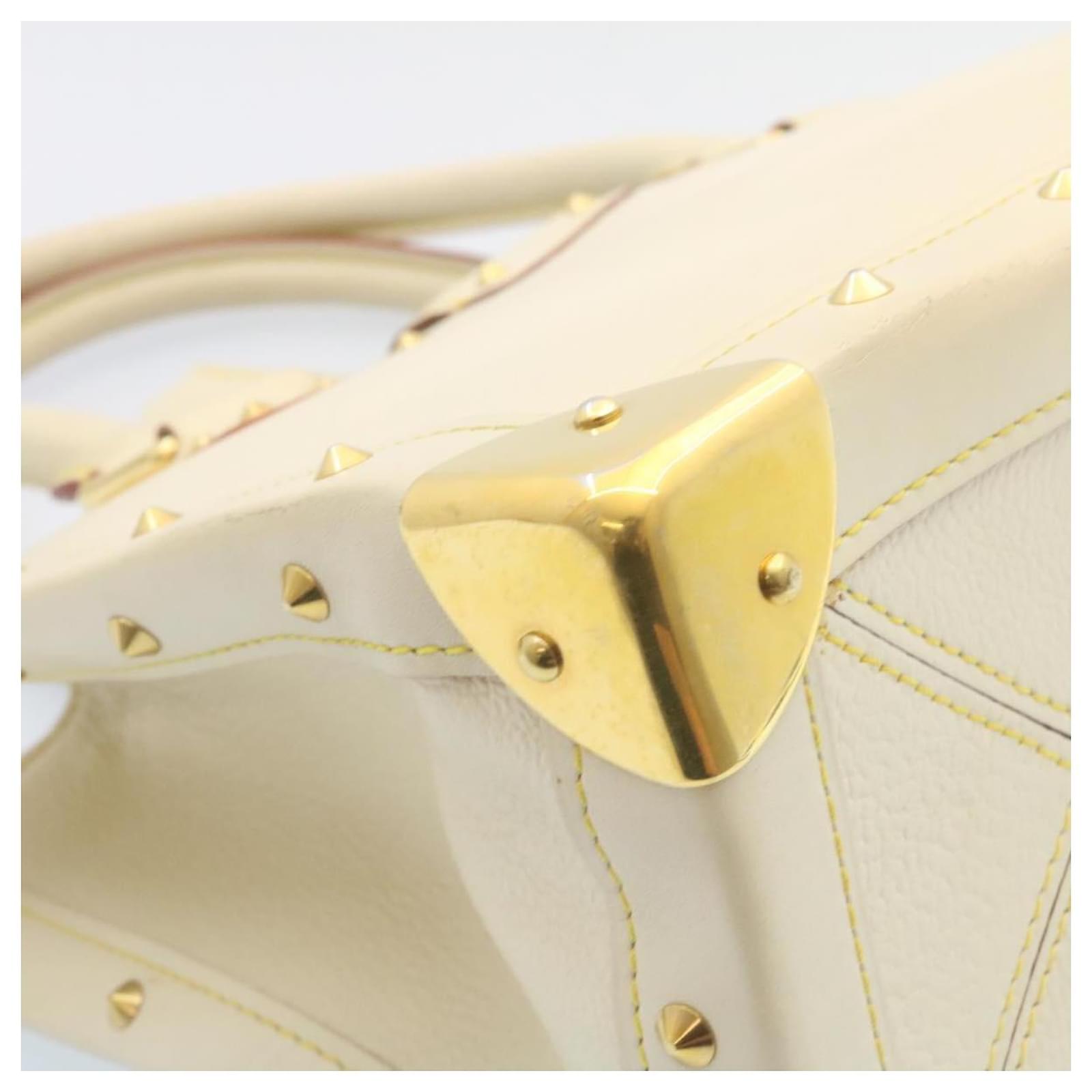 LOUIS VUITTON Fabreau Hand Bag Leather White M91815 LV Auth nh368  ref.468741 - Joli Closet