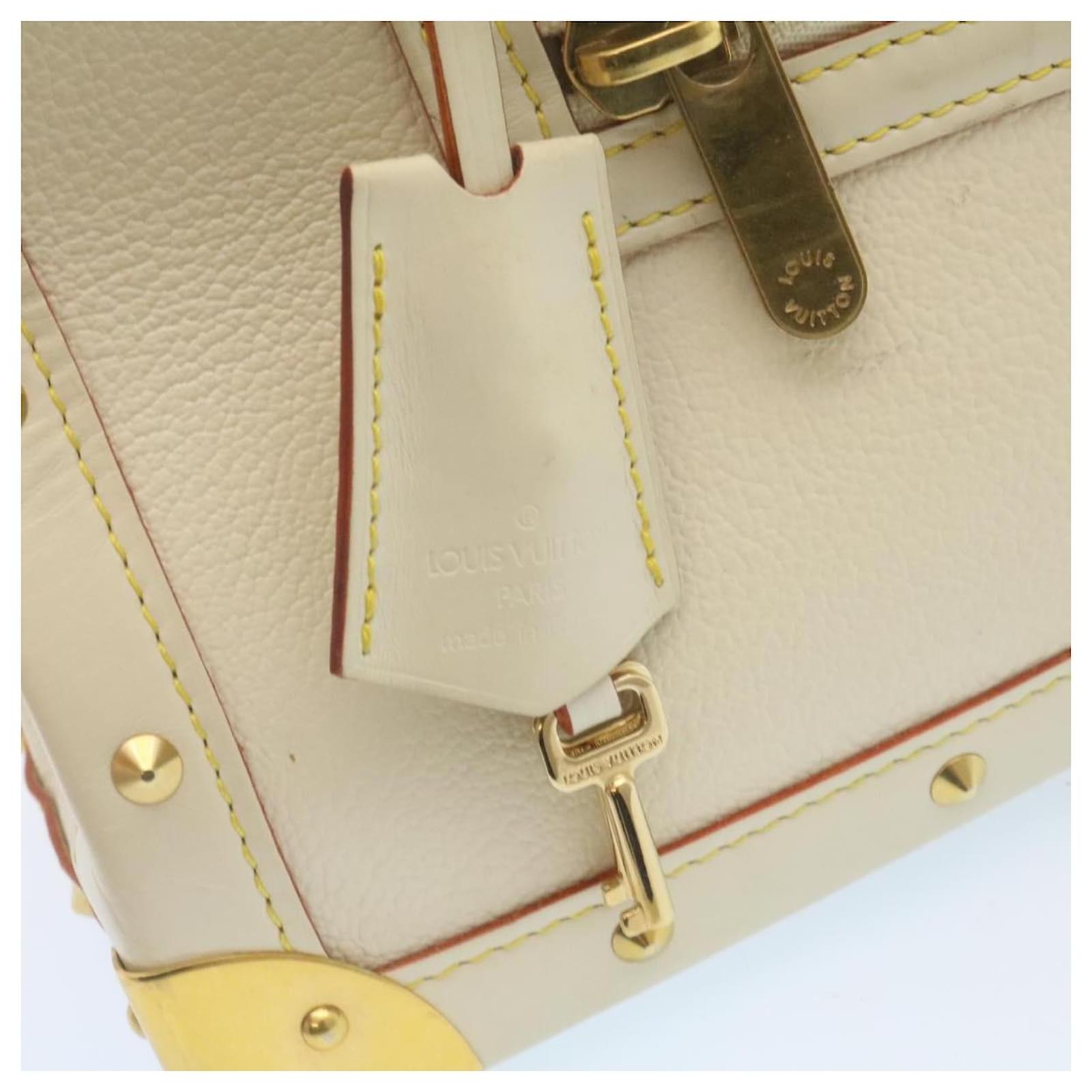 LOUIS VUITTON Fabreau Hand Bag Leather White M91815 LV Auth nh368  ref.468741 - Joli Closet