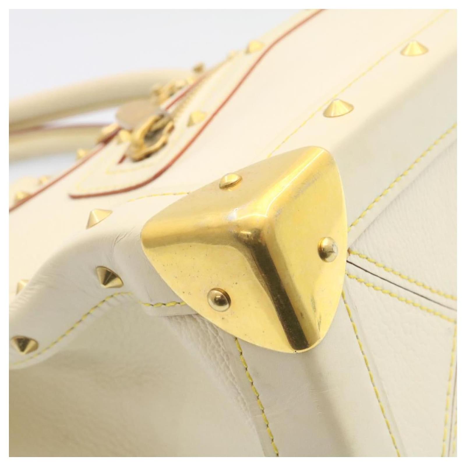 LOUIS VUITTON Fabreau Hand Bag Leather White M91815 LV Auth nh368  ref.468741 - Joli Closet