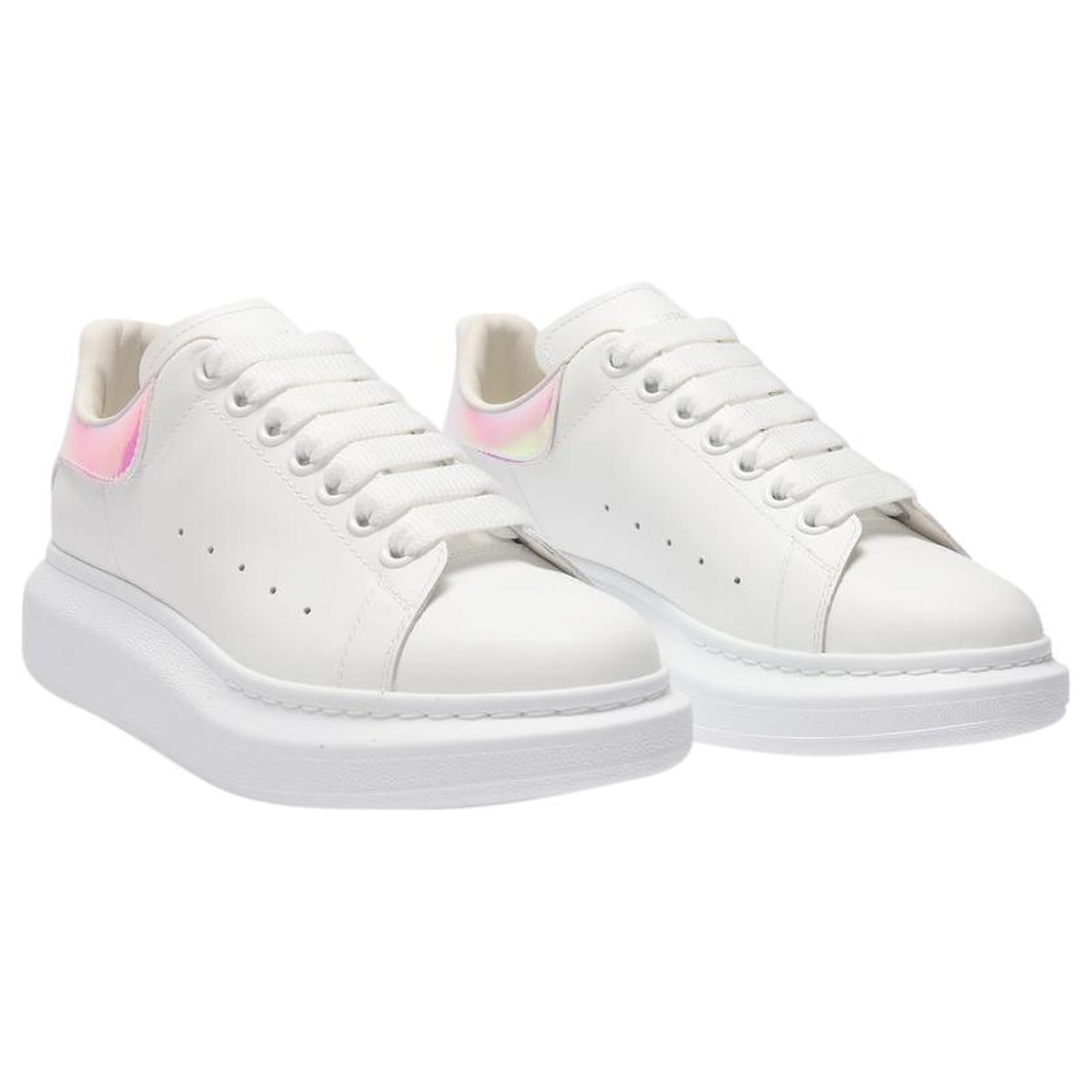 Oversized Sneakers - Alexander Mcqueen - White/Holographic - Leather ...