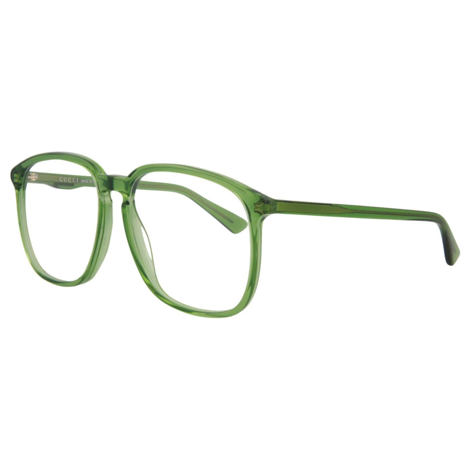 Gucci Montures optiques en acétate à monture carrée Acetate Vert ref ...