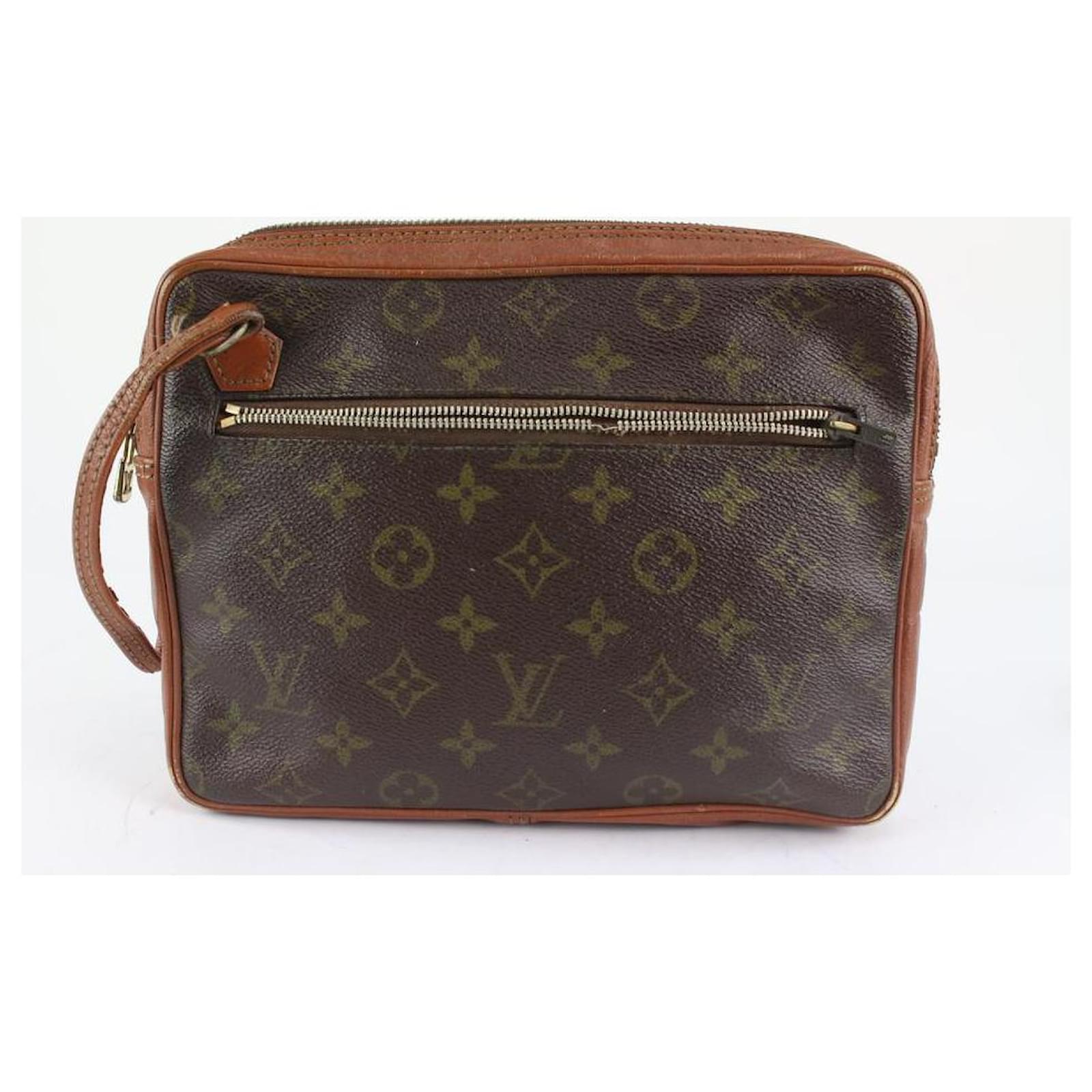 Louis Vuitton Monogram Pochette Marly Dragonne Wristlet Clutch Pouch 1216lv47