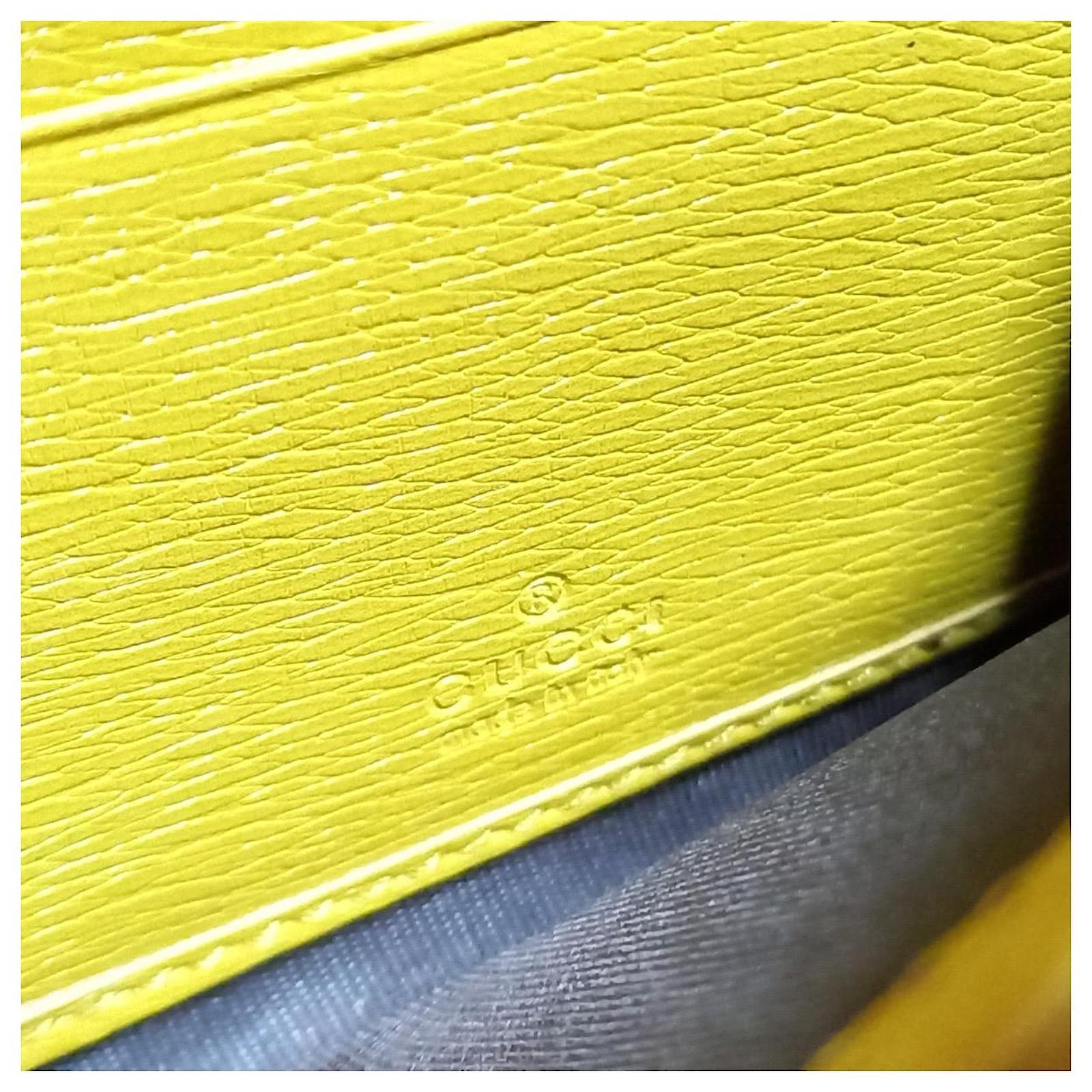 Gucci Interlocking G Yellow Leather ref.470056 - Joli Closet