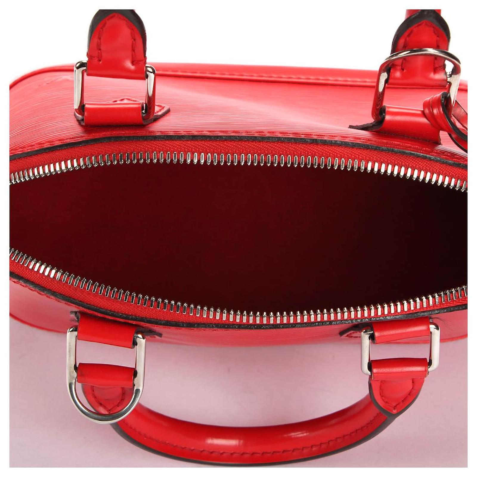 Alma bb calfskin handbag Louis Vuitton Pink in Pony-style calfskin