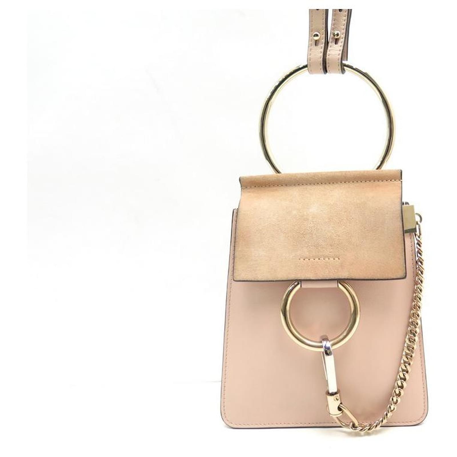 Chloé NEW CHLOE MINI FAYE HANDBAG CROSSBODY STRAP IN PINK LEATHER HAND BAG  ref.470729 - Joli Closet