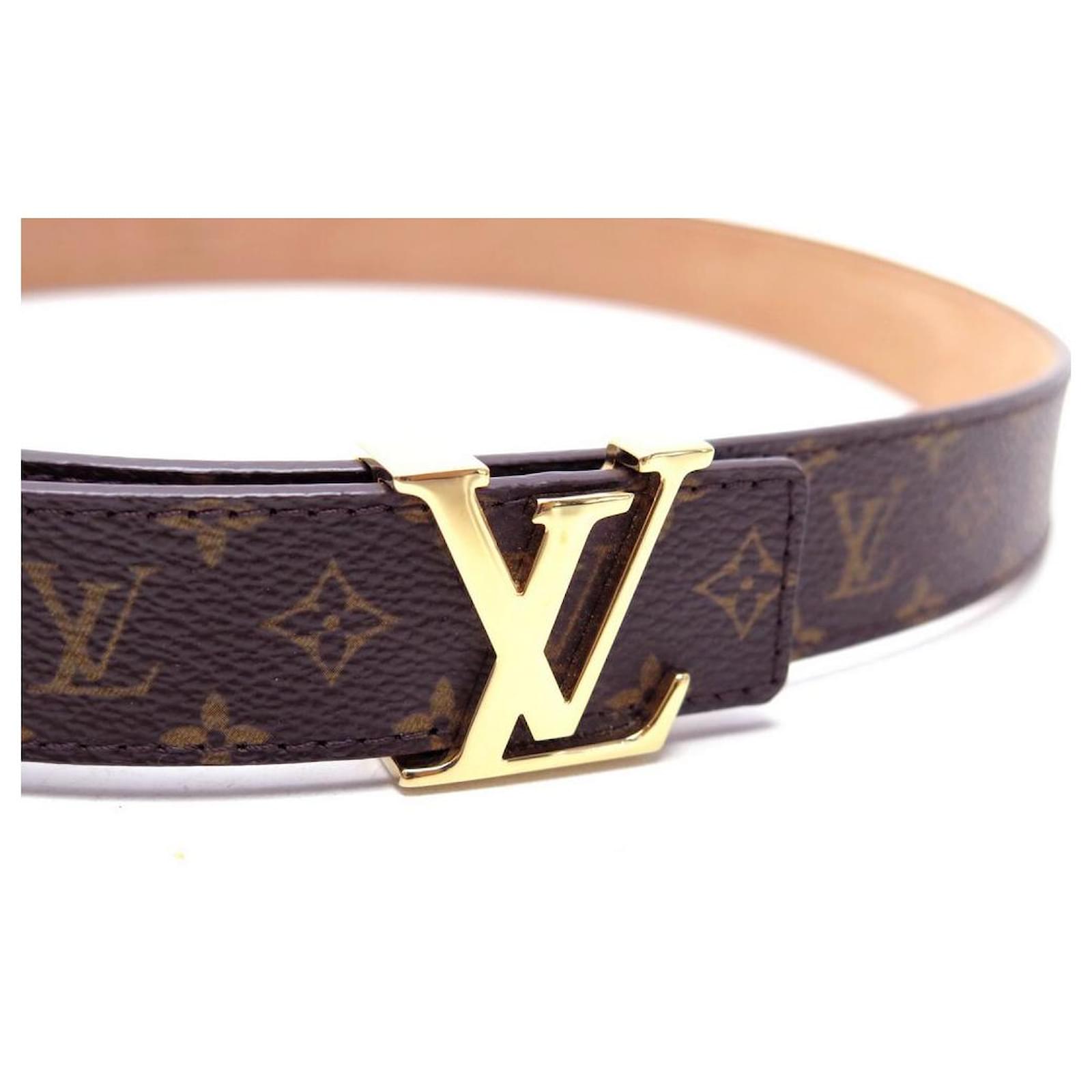 Initiales cloth belt Louis Vuitton Brown size 75 cm in Cloth - 35140162