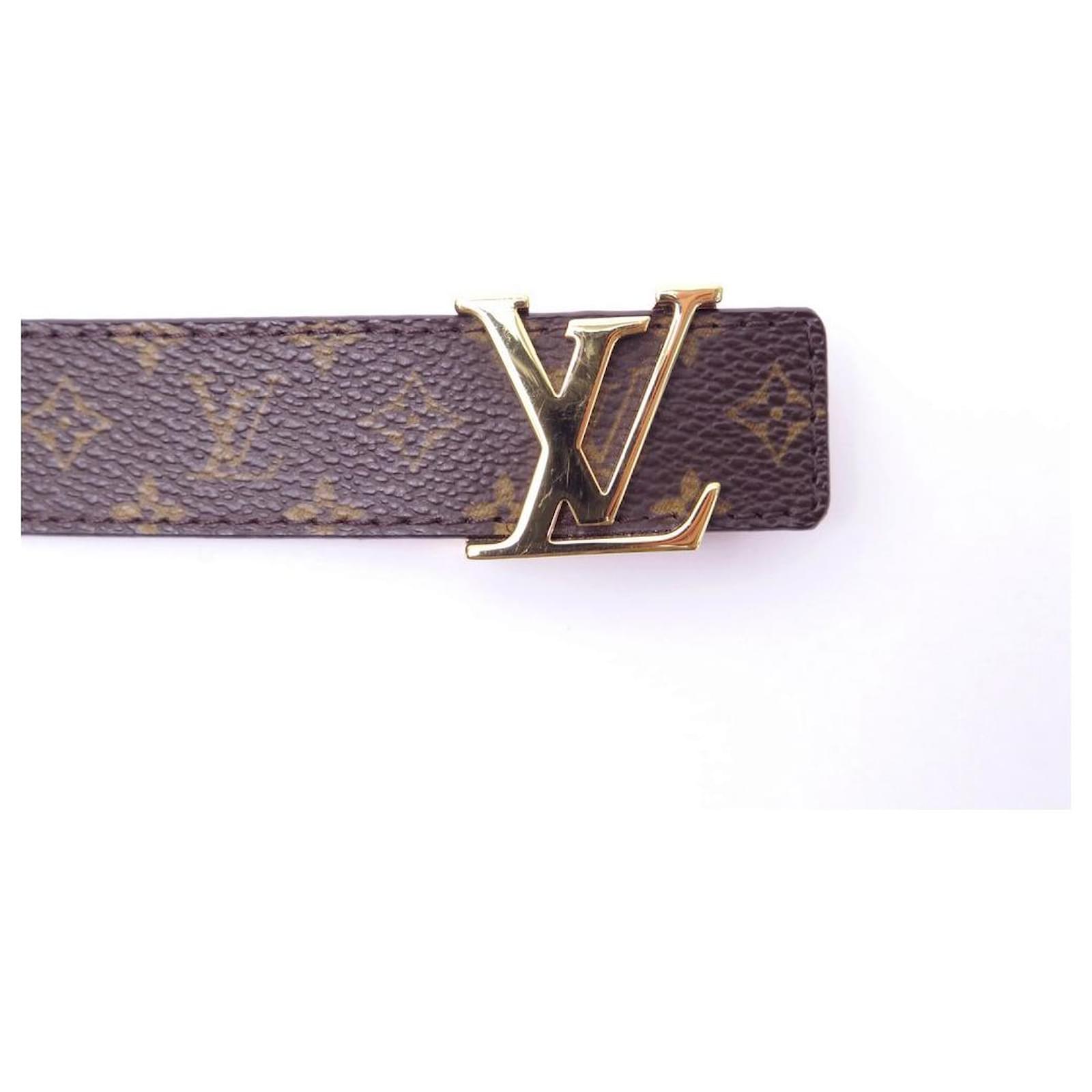 Initiales cloth belt Louis Vuitton Brown size 75 cm in Cloth - 35140162