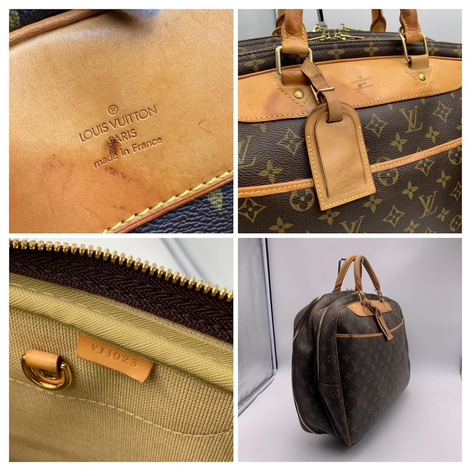 Louis Vuitton Alize travel bag in monogram canvas and natural leather, New  condition Brown Cloth ref.304237 - Joli Closet