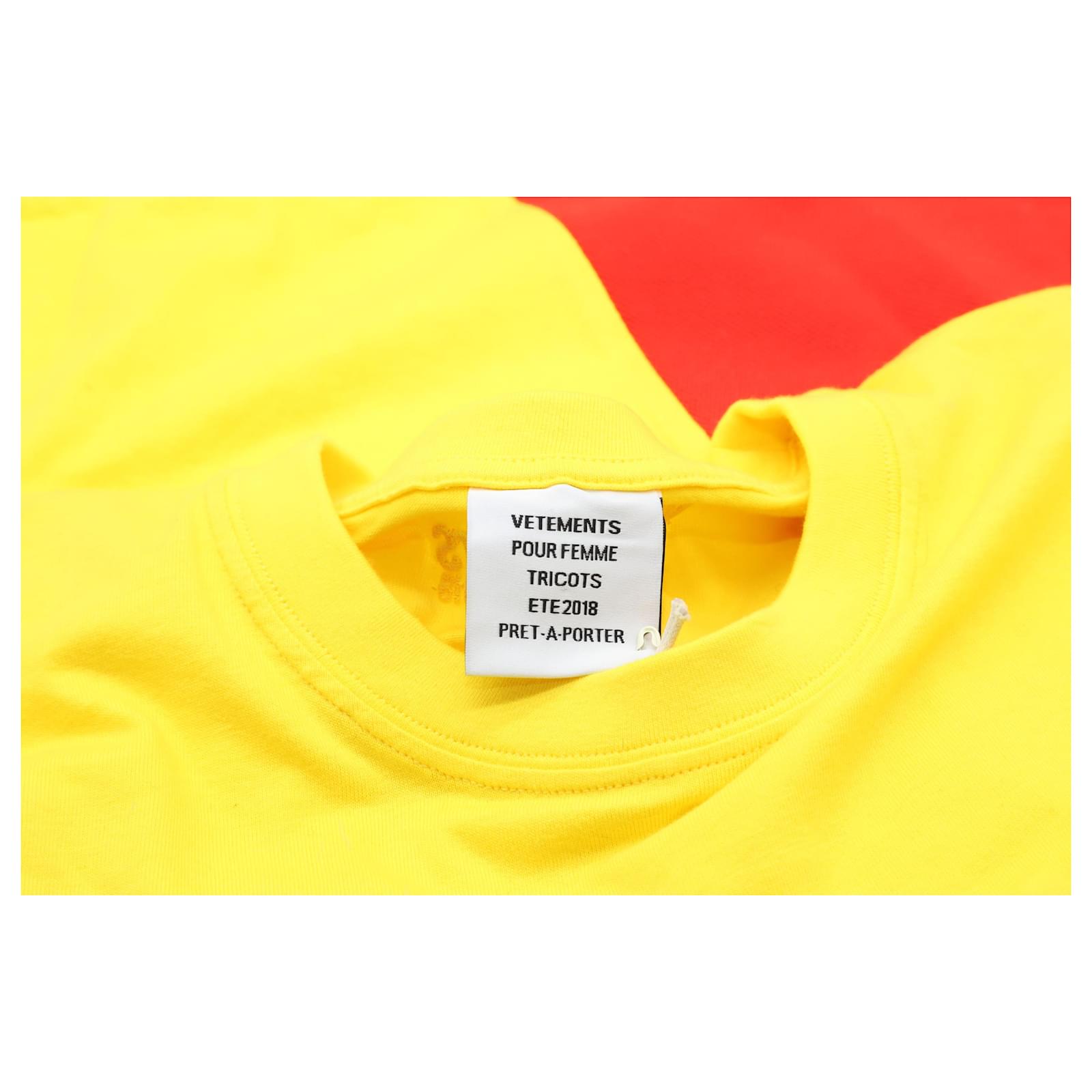 Make life clear Posterity Vêtements Vetements x DHL Tee in Yellow Cotton ref.471335 - Joli Closet