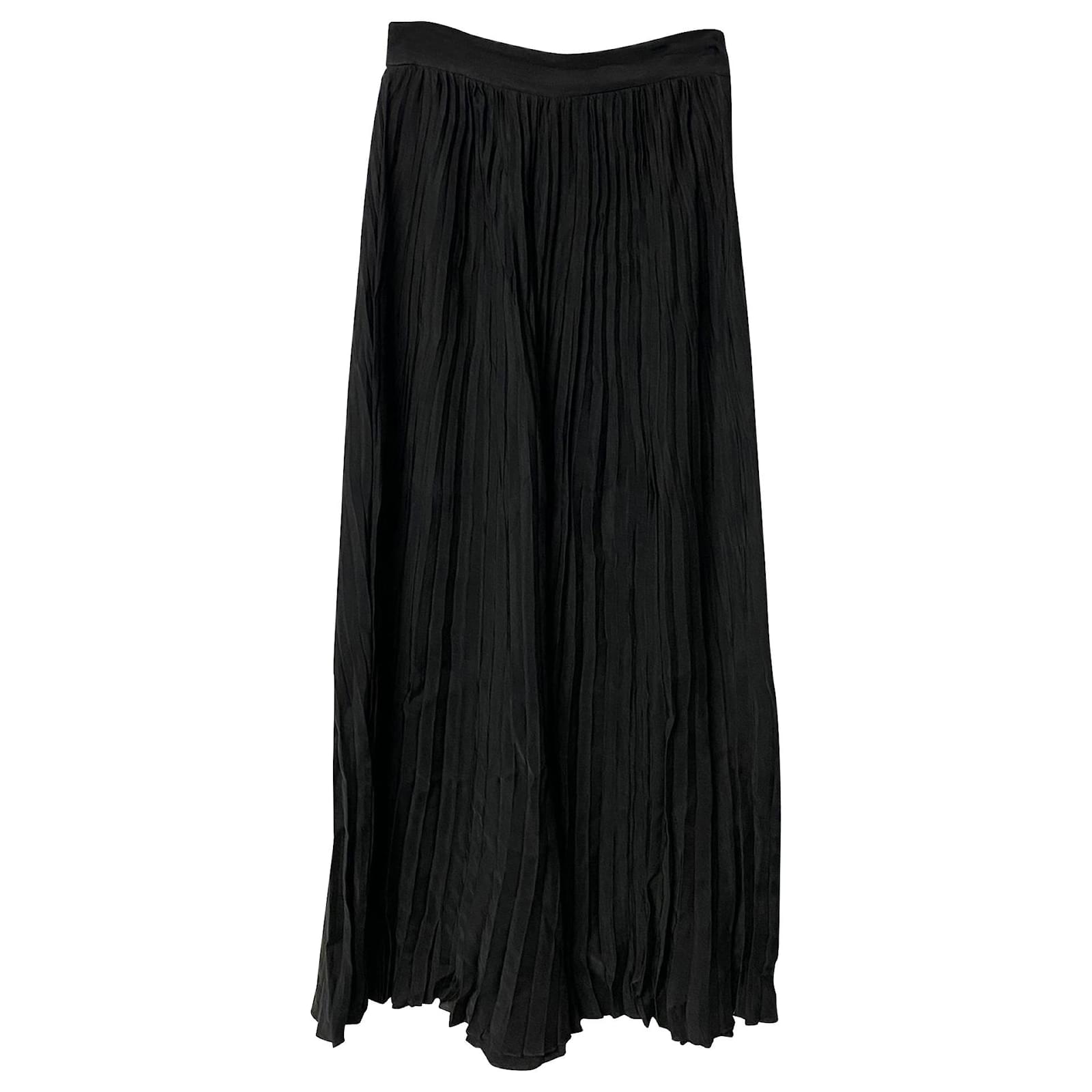 Joseph Pleated Midi Skirt in Black Cupro Cellulose fibre ref.471420 ...