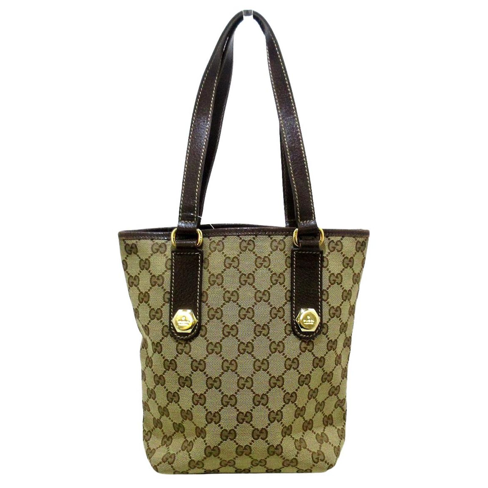 Gucci GG pattern Beige Leather ref.471476 - Joli Closet