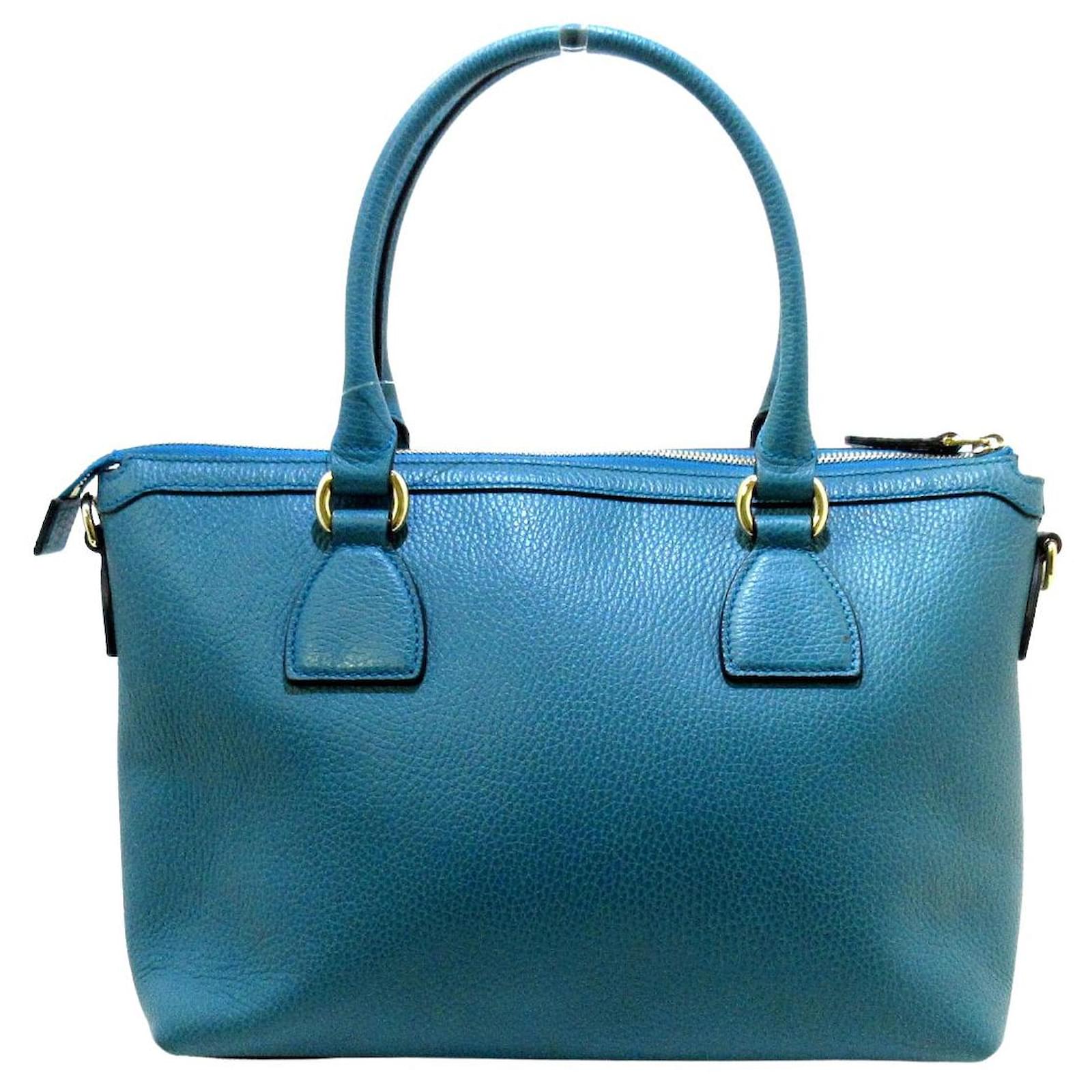 Gucci handbag Blue Leather ref.471504 - Joli Closet