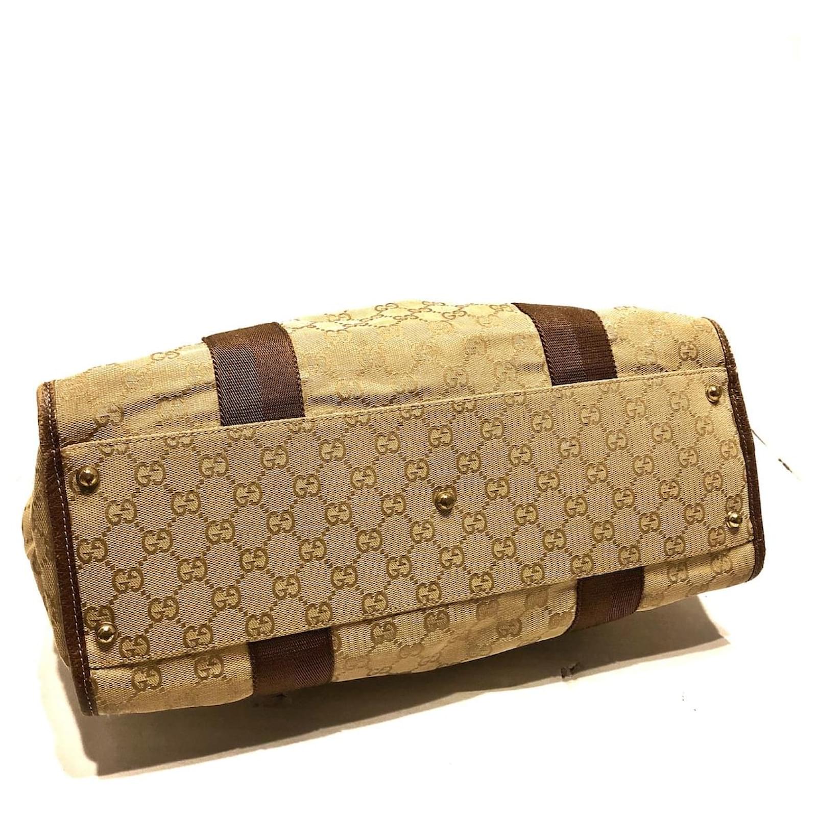 Gucci GG pattern Brown Leather ref.472409 - Joli Closet