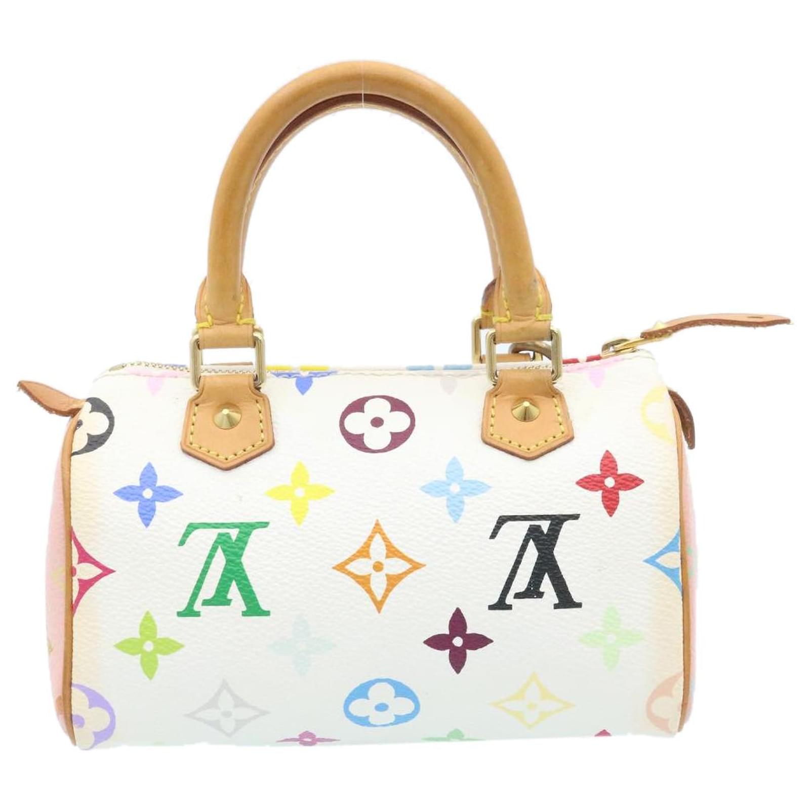 Louis Vuitton Nano Speedy White Cloth ref.472452 - Joli Closet