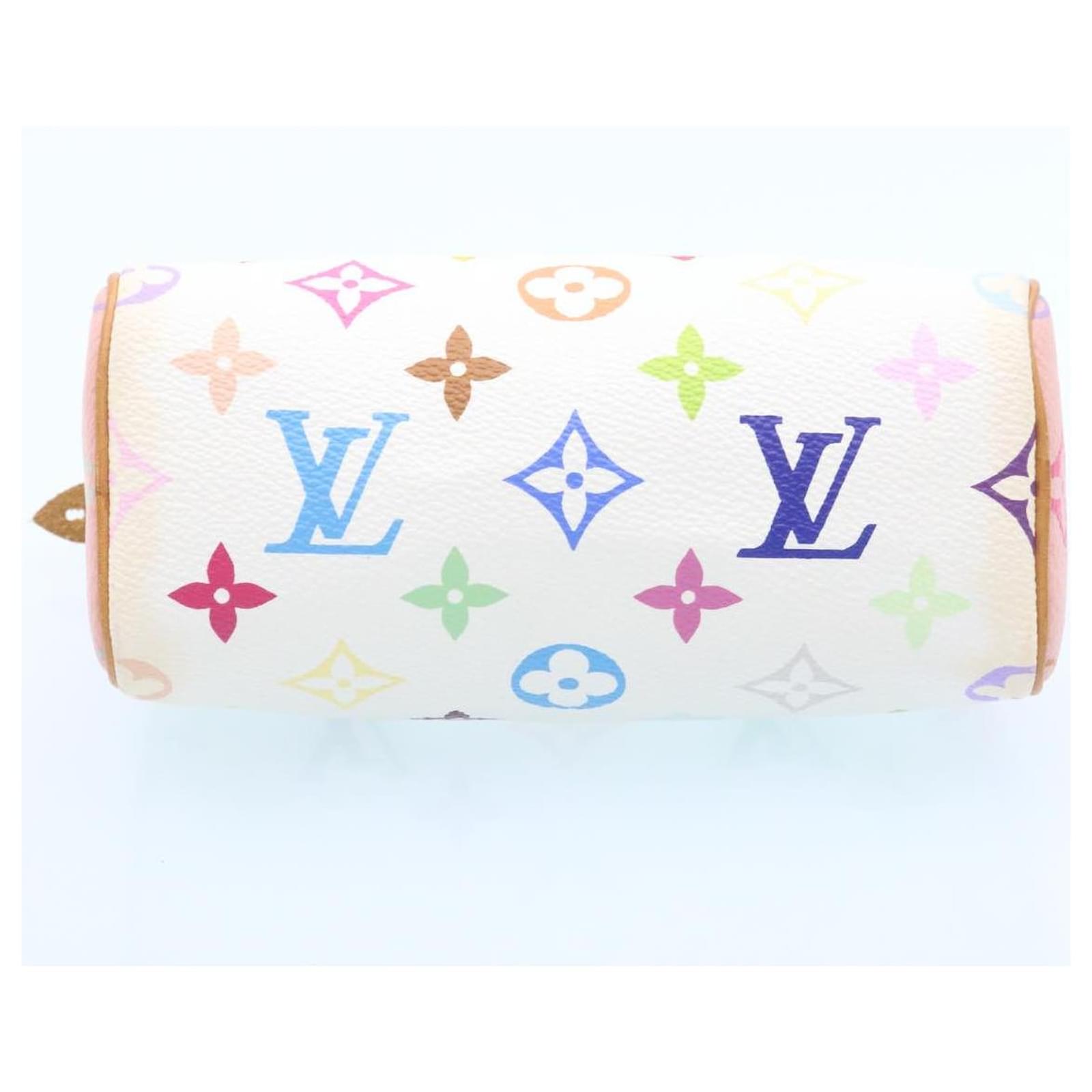 Louis Vuitton Nano Speedy White Cloth ref.472452 - Joli Closet