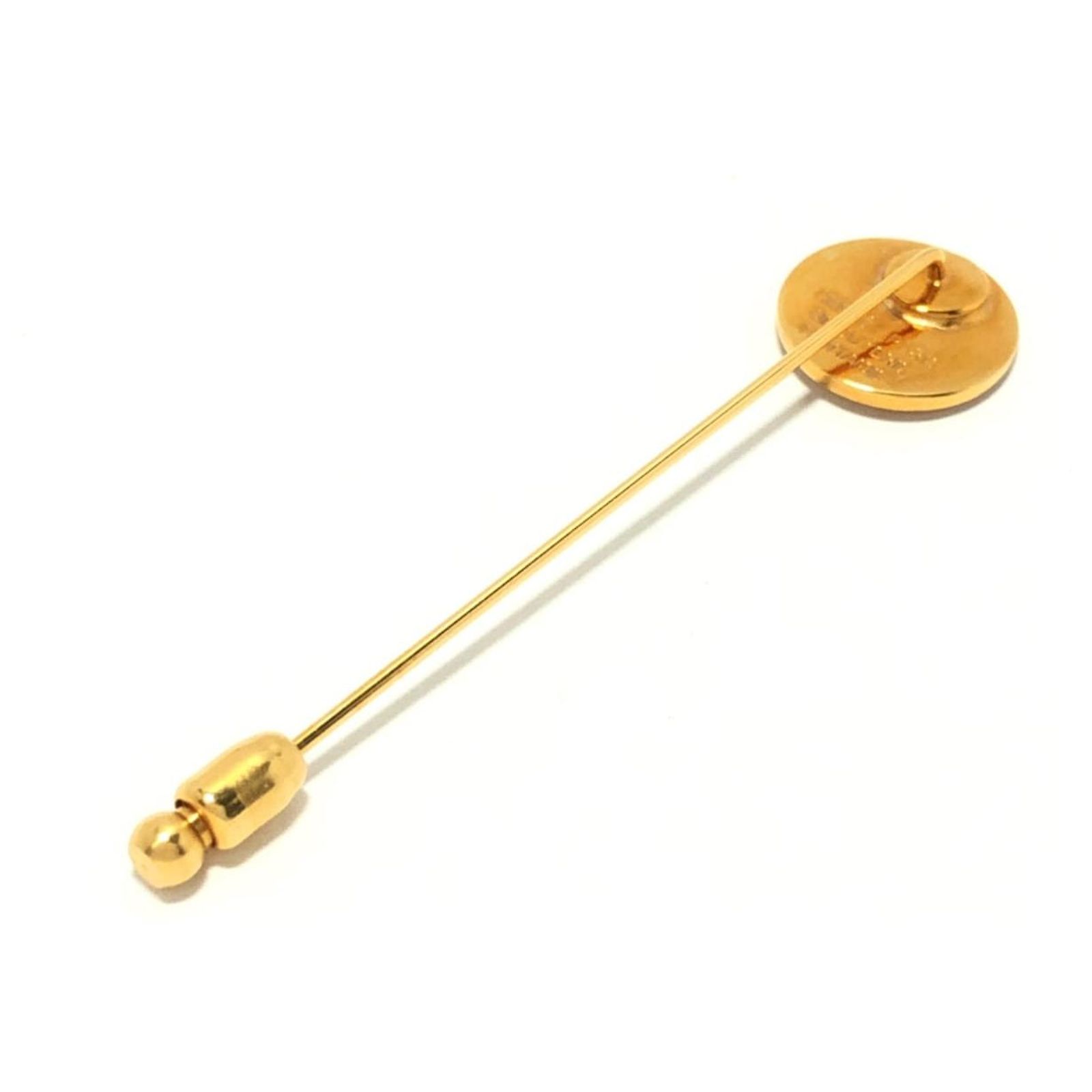 Broche Chat En Métal Doré - 4,2 Cm - Bijou Vintage, Occasion Bon État