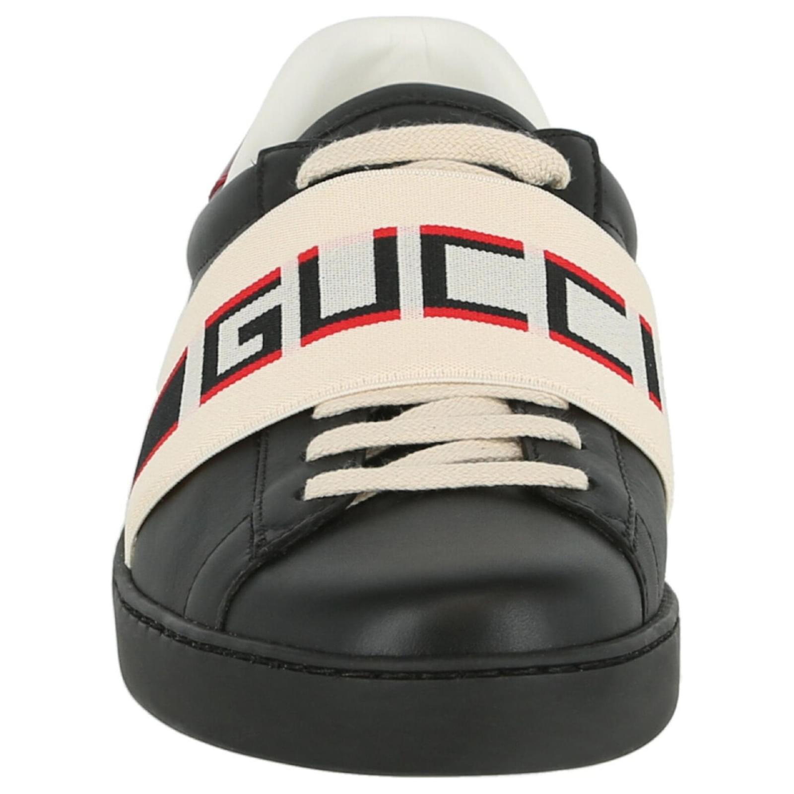 Logo Stripe Leather Sneaker