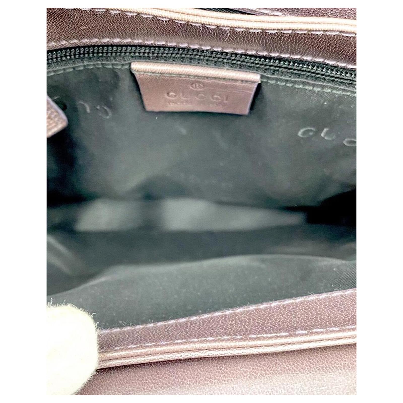 Gucci vintage mini bag in taupe leather Grey ref.474240 - Joli Closet