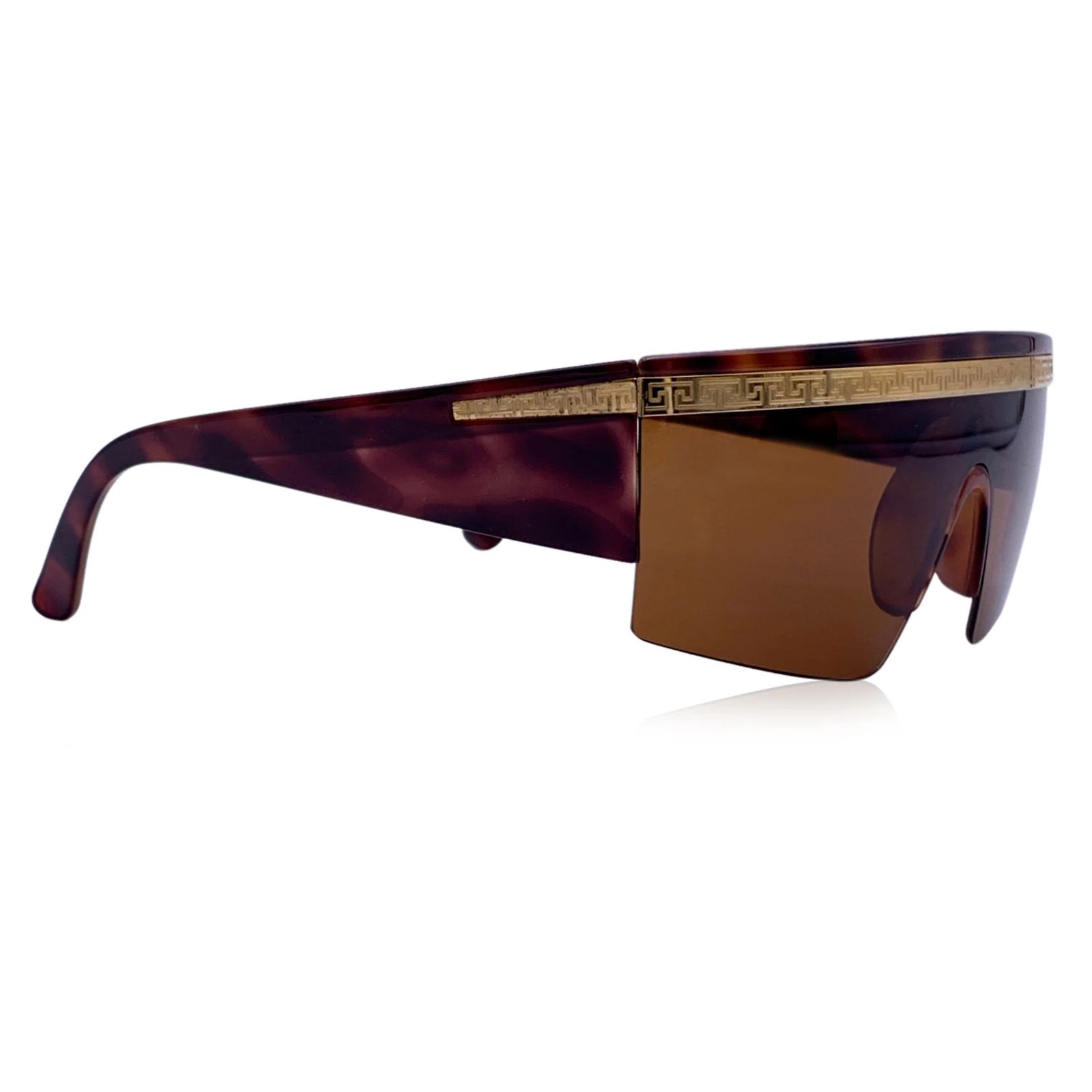 MINT- Versace Women\'s Gold and Brown Sunglasses Versace VE2290 XL (61 - 13) with Green lenses and Gold frame  main image 4