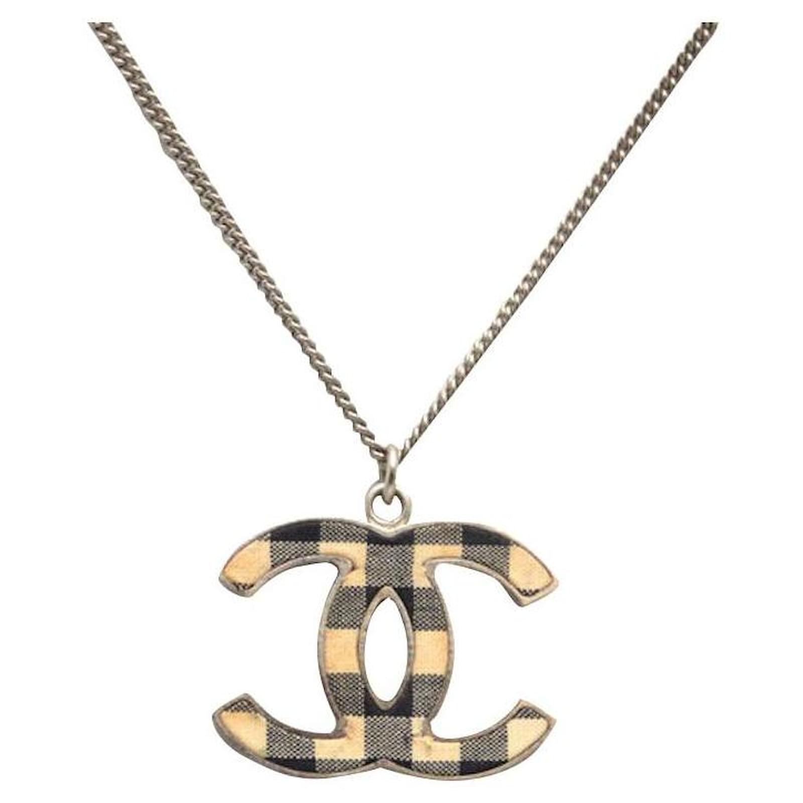 CHANEL CC Logo Chain Necklace B11 C Chanel Metal Canvas Approx. 41-58cm ...