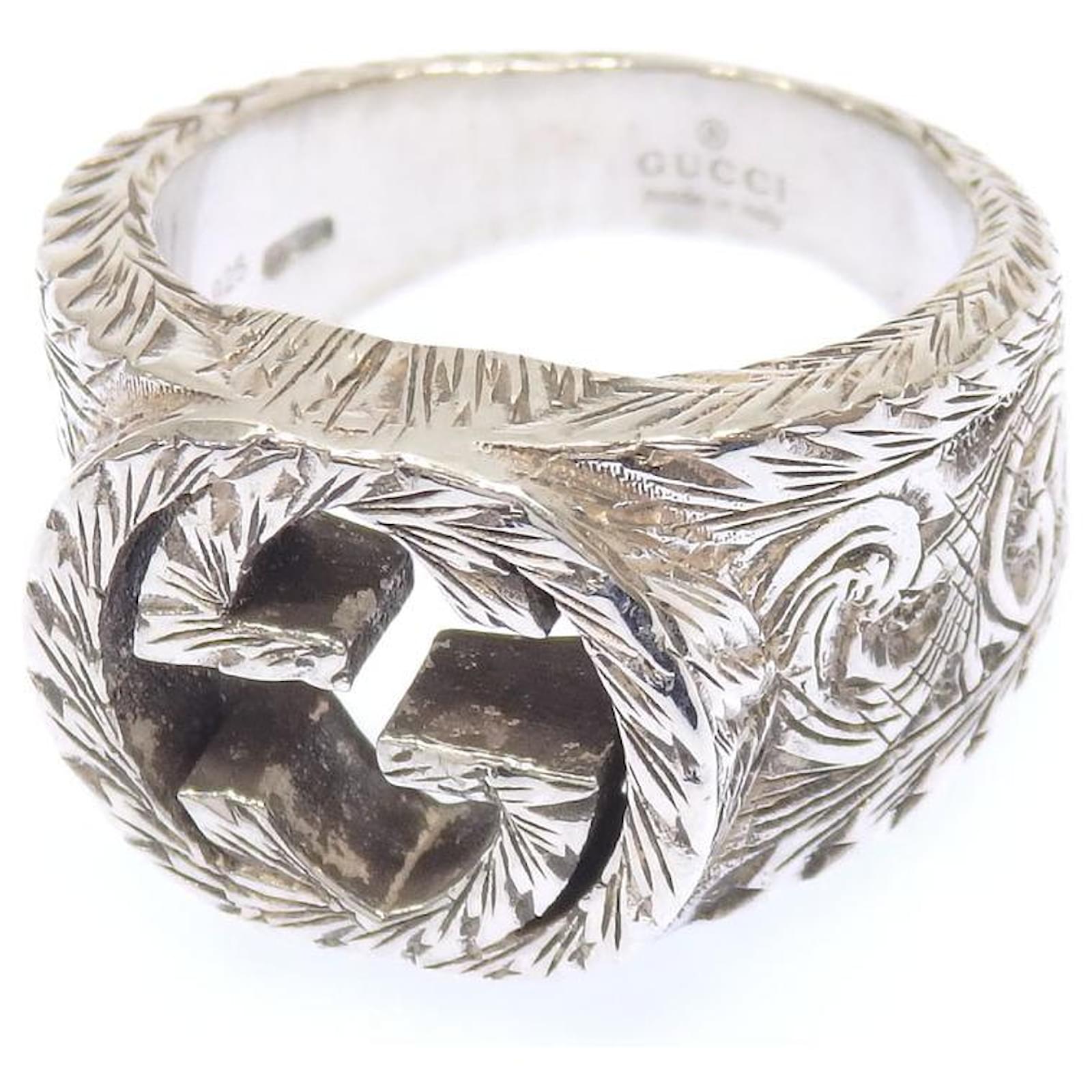 Used] Gucci Ring GUCCI Men's Ring Silver Brit Silver Silvery ref