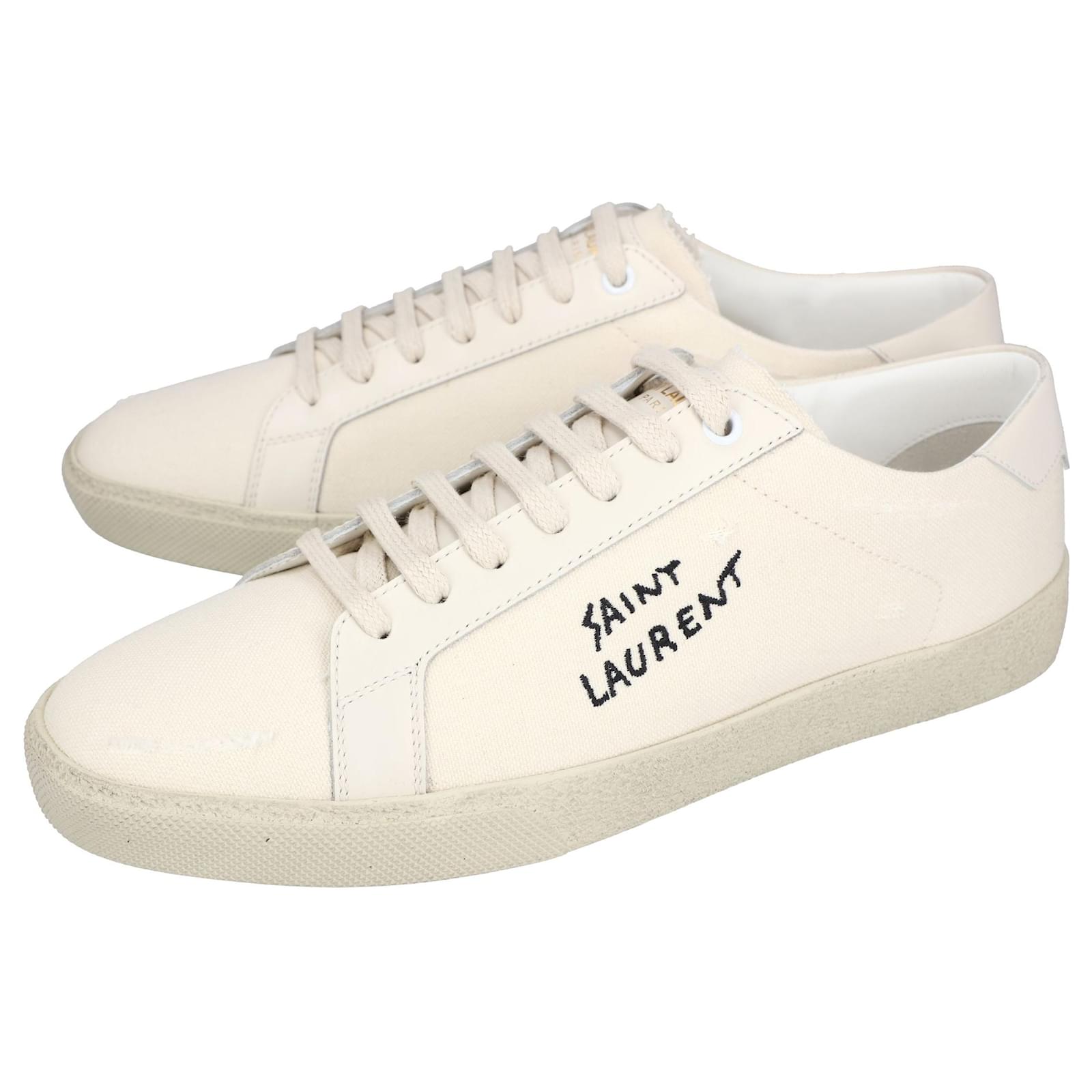 Saint Laurent Saint Lauren Court Classic Herren-Sneaker in Distressed