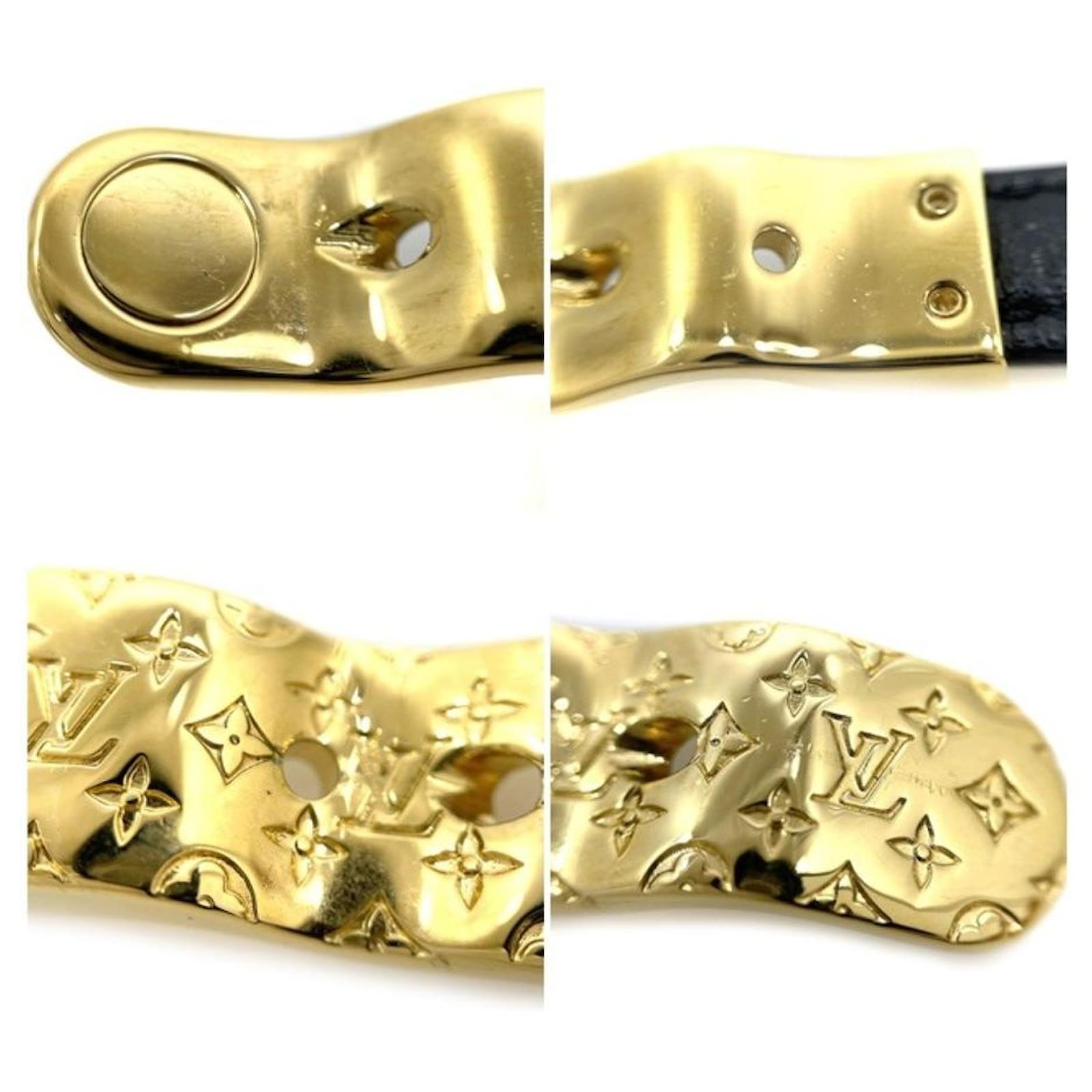 Louis Vuitton Bracelet Gold Monogram Brown Golden Leather ref.475796 - Joli  Closet