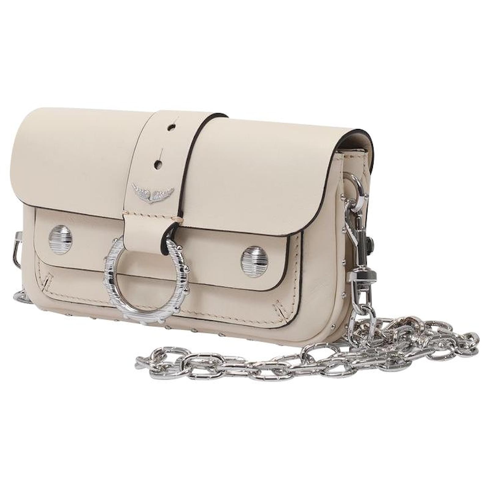 Zadig & Voltaire Kate Wallet Bag in White Leather ref.475366 Joli Closet