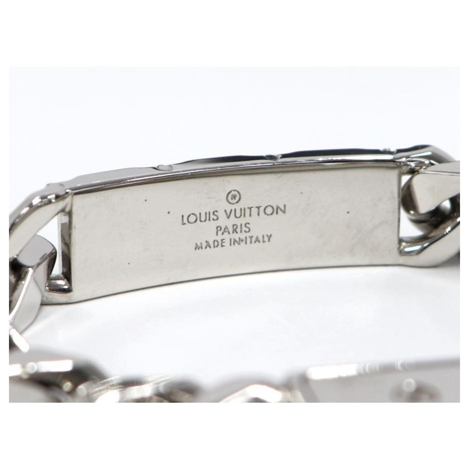 Pulsera de eslabones de cadena con monograma plateado de Louis Vuitton Plata  Metal ref.977289 - Joli Closet