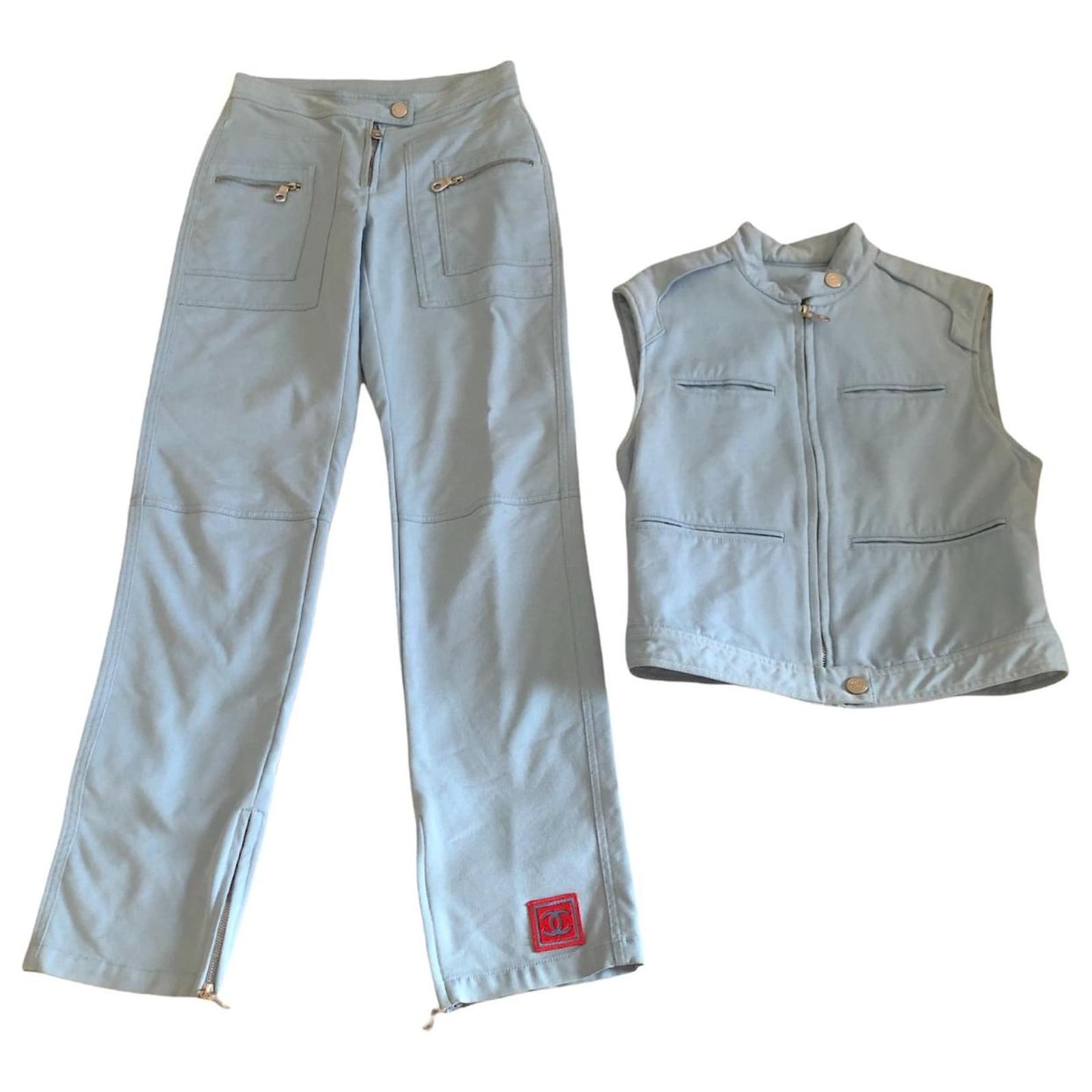 Chanel Sport set Sky blue Cotton Joli Closet - Main Image