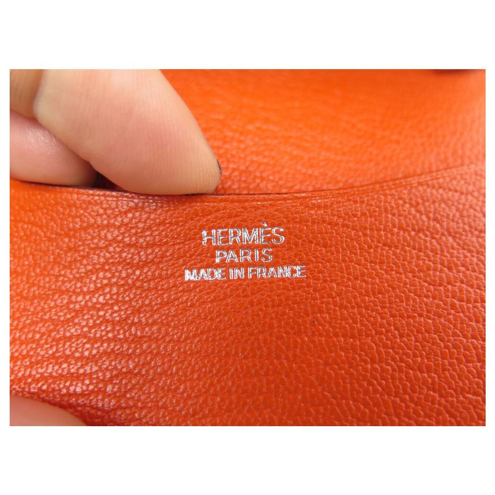 Porte-chéquier Hermès En Cuir Bordeaux - Couverture Agenda, Occasion - Luxe Vintage