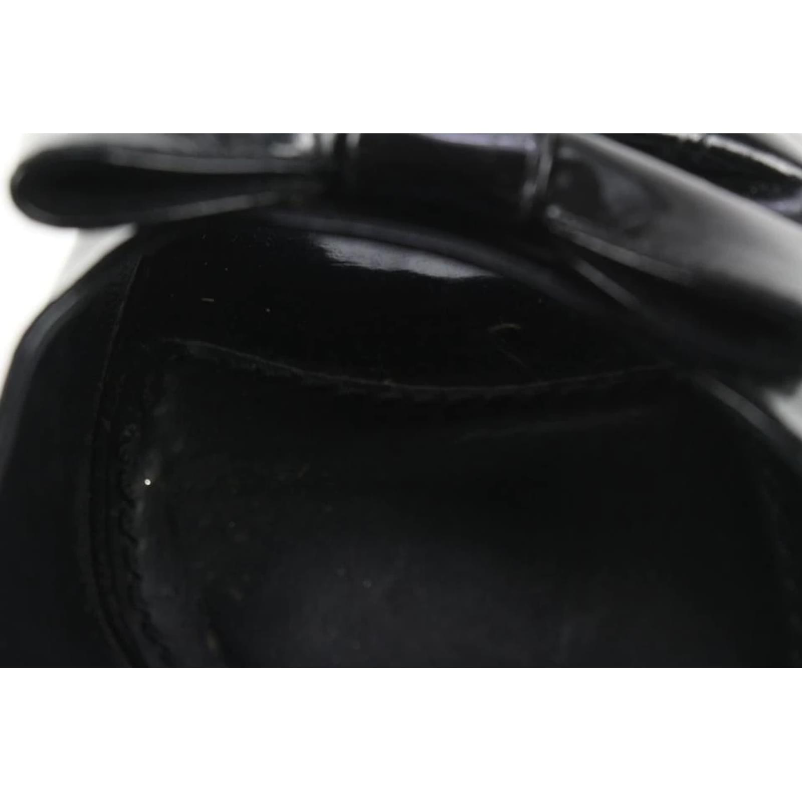Louis Vuitton Size 38 Black Patent Bow Motif Open Toe Heels ref.476884 -  Joli Closet