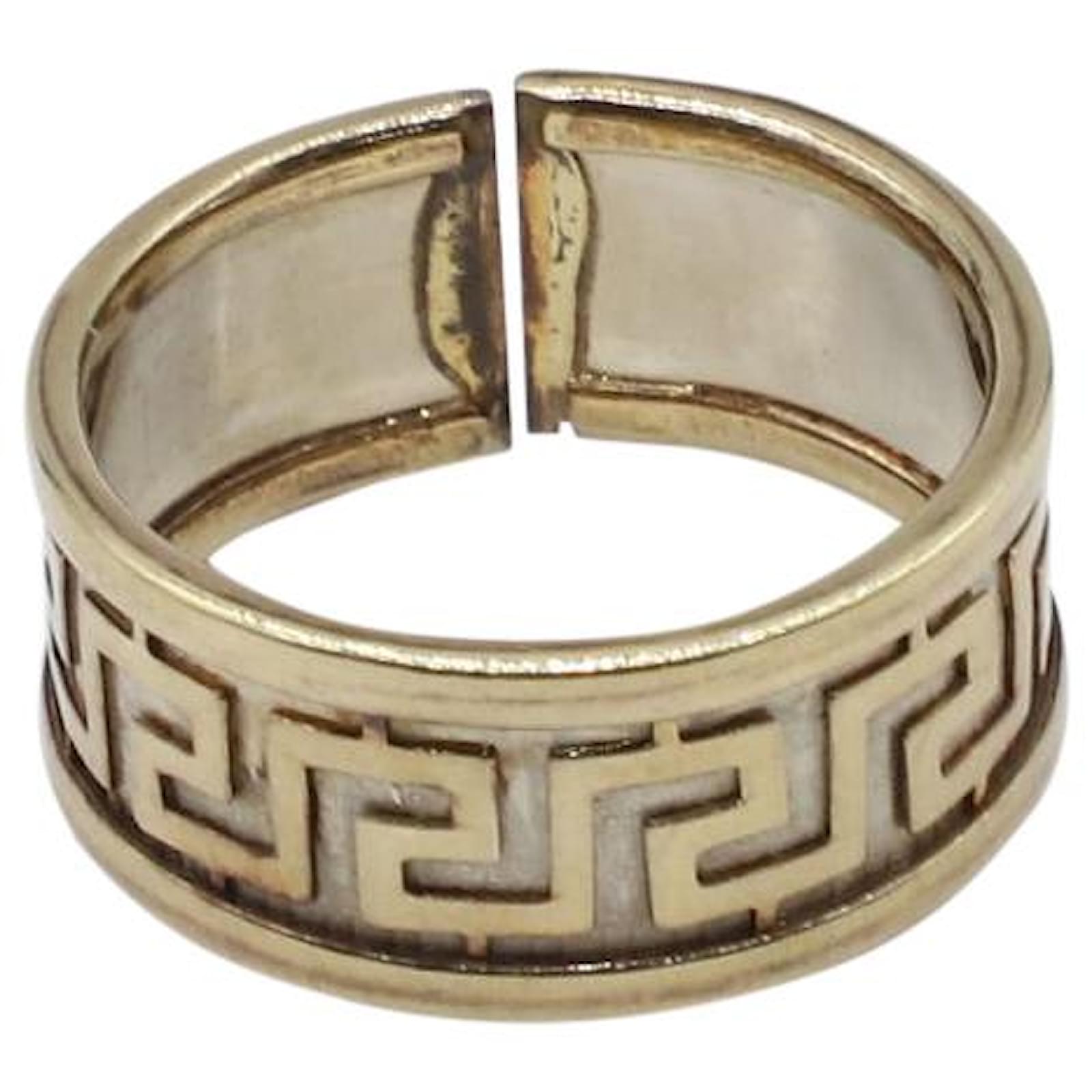 Versace Wedding Band Ring in Gold Metal Golden White gold ref.477708