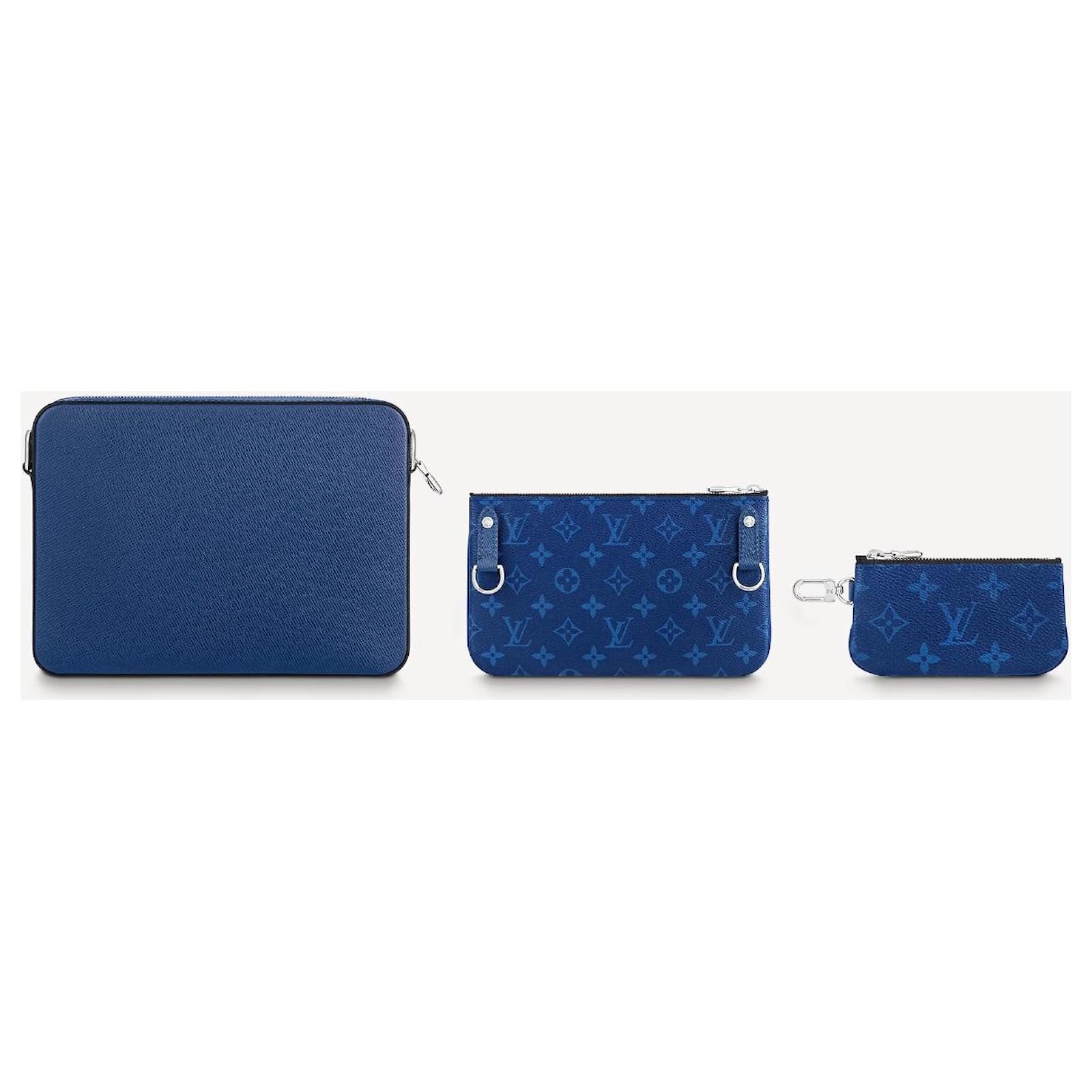 Louis Vuitton Messenger LV Trio nuovo blu Pelle ref.479232 - Joli