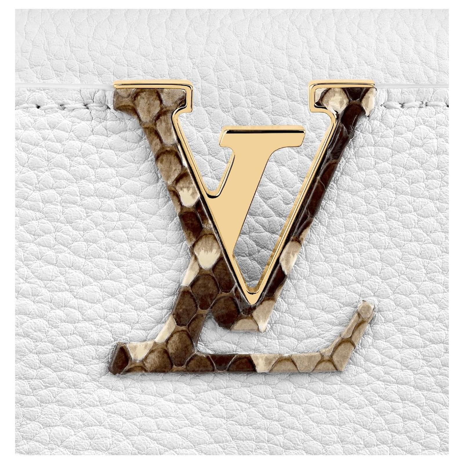 Louis Vuitton Snow White Taurillon & Python Mini Capucines ref