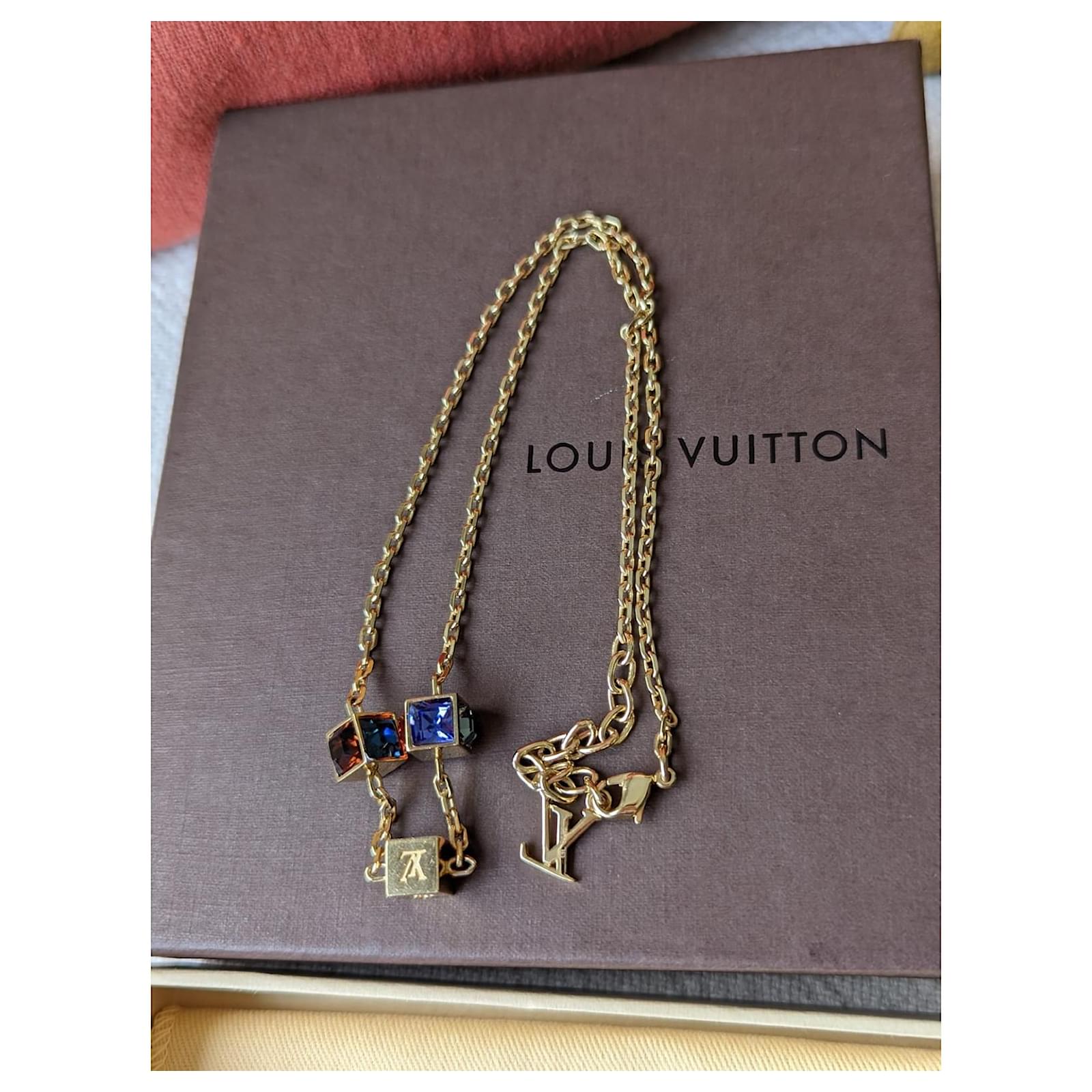 Louis Vuitton Gambling Cube Crystal Necklace Multiple colors Metal