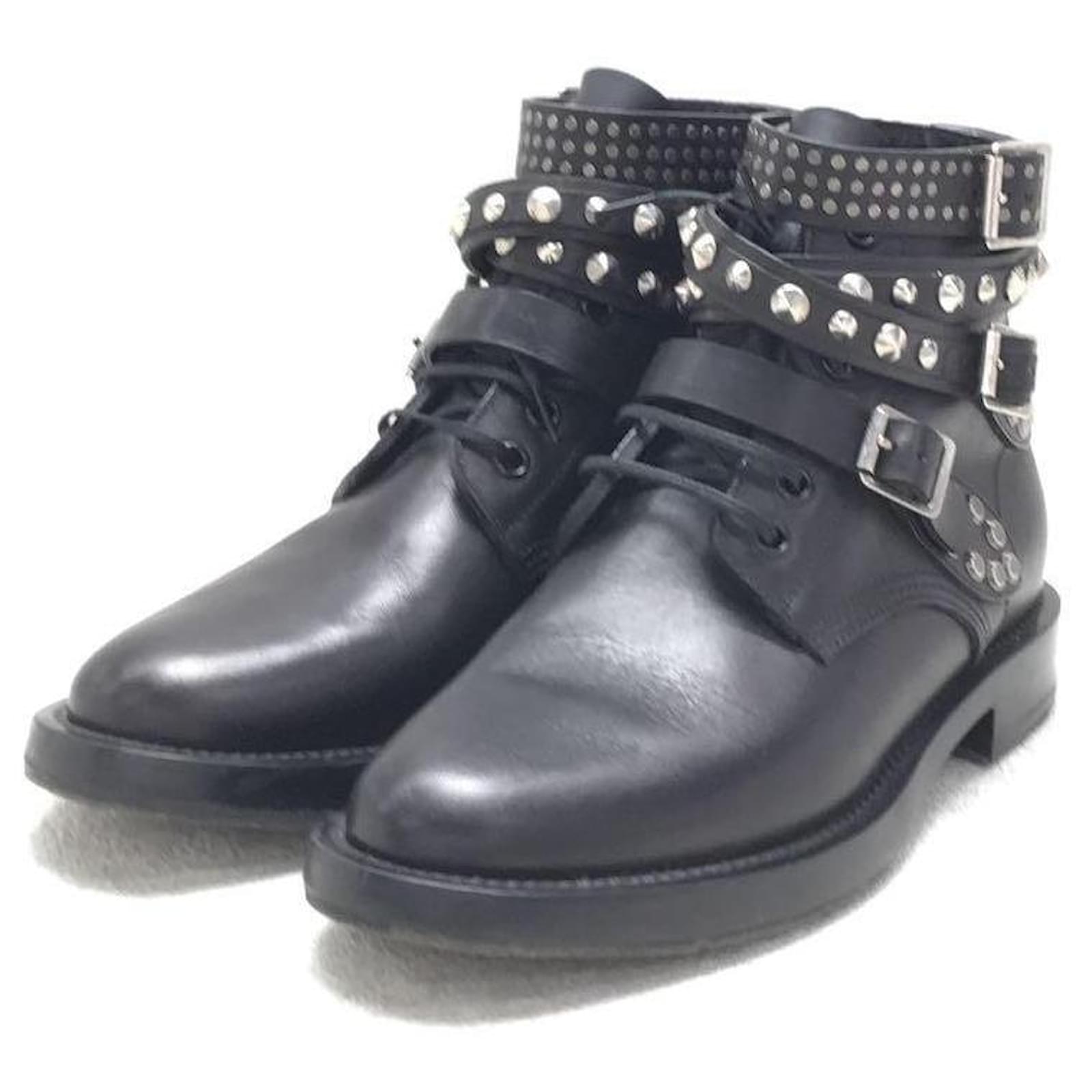 short black studded boots