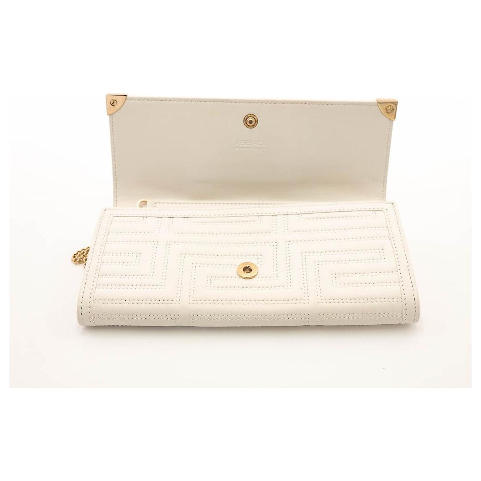 Gianni Versace Handbag Cream Leather ref.32645 - Joli Closet