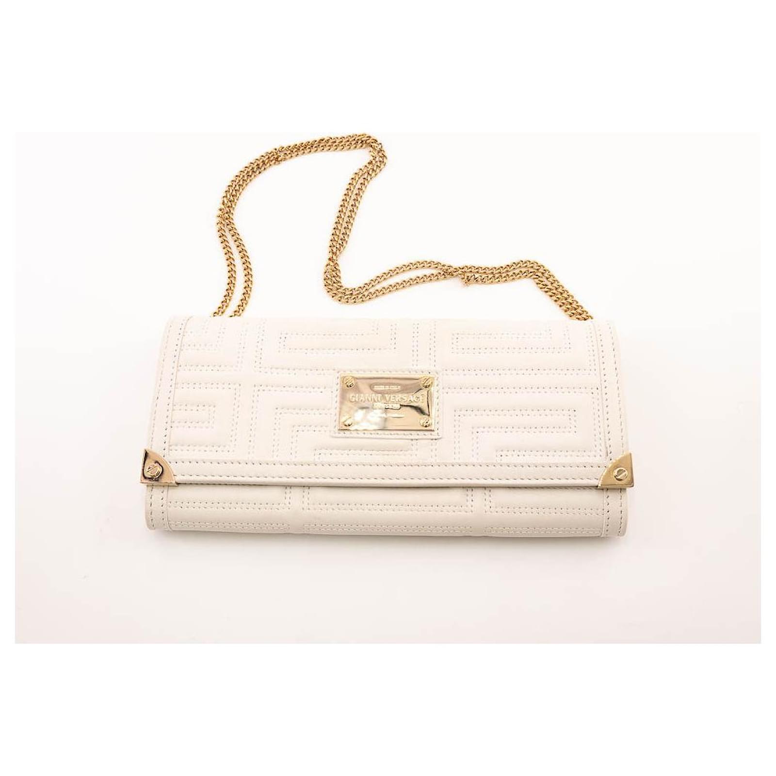 Gianni Versace Versace Handbag Cream Cloth ref.1025250 - Joli Closet