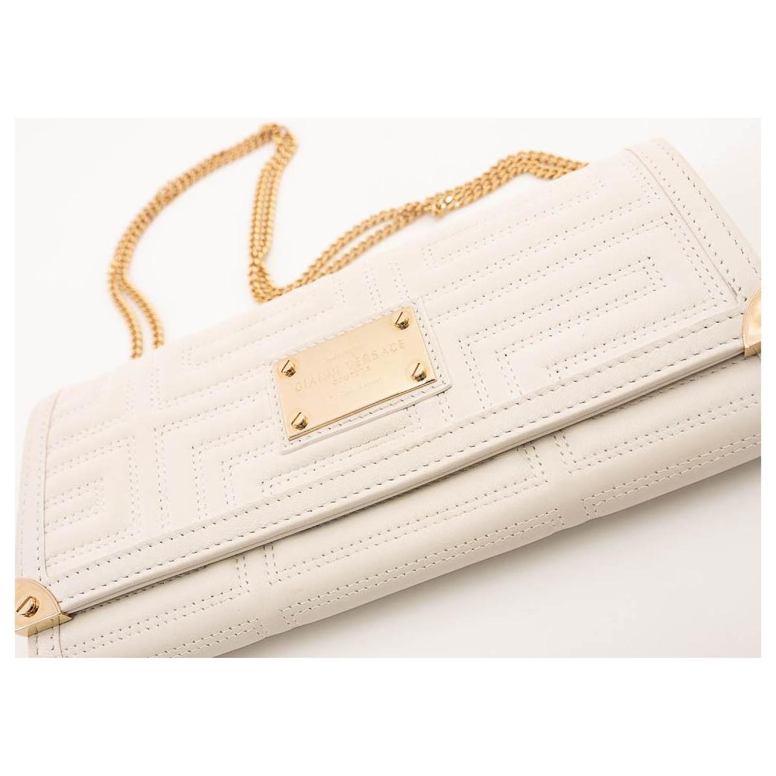 Gianni Versace Handbag Cream Leather ref.32645 - Joli Closet