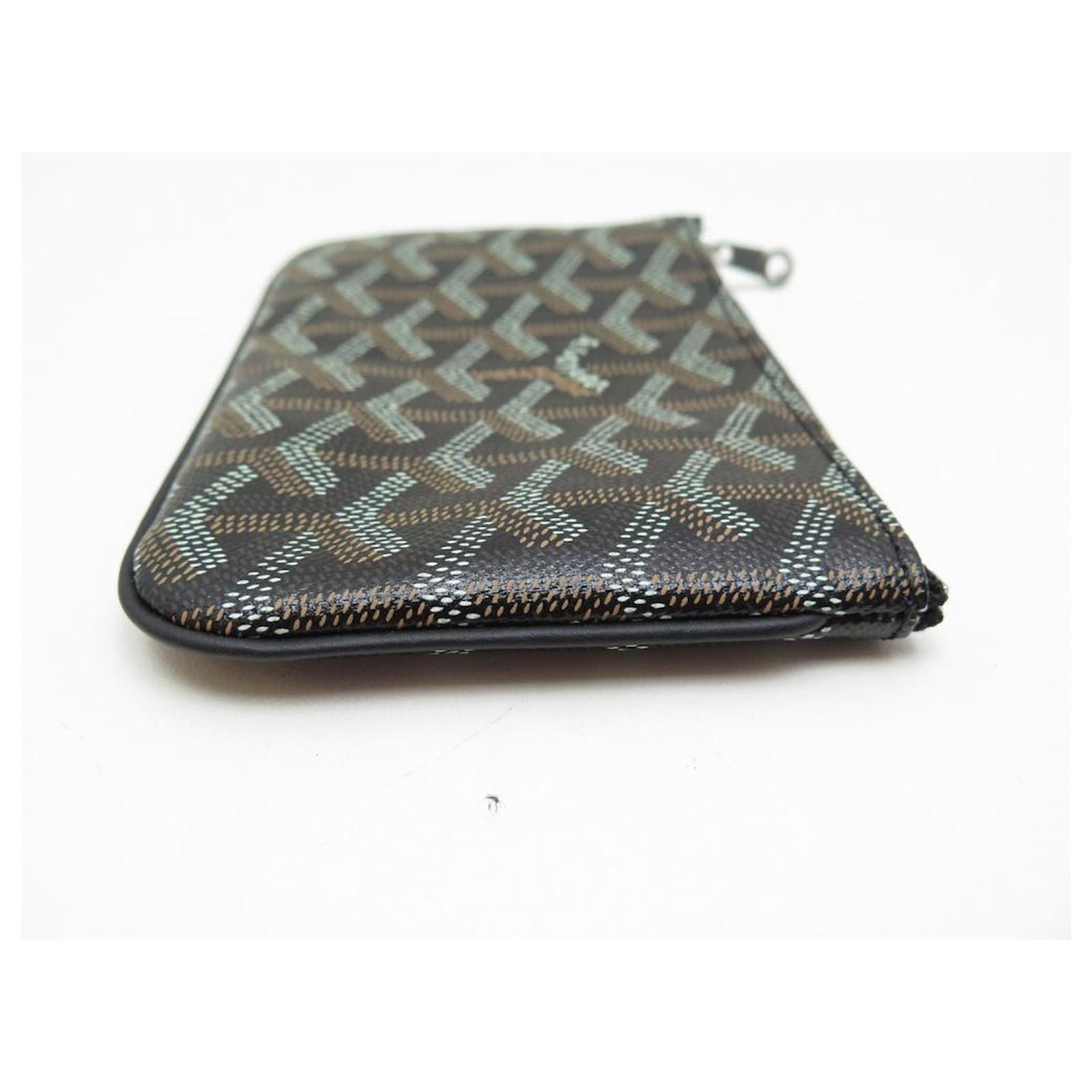 NEW POUCH BAG GOYARD SENAT MINI POUCH CANVAS MONOGRAM BLACK NEW