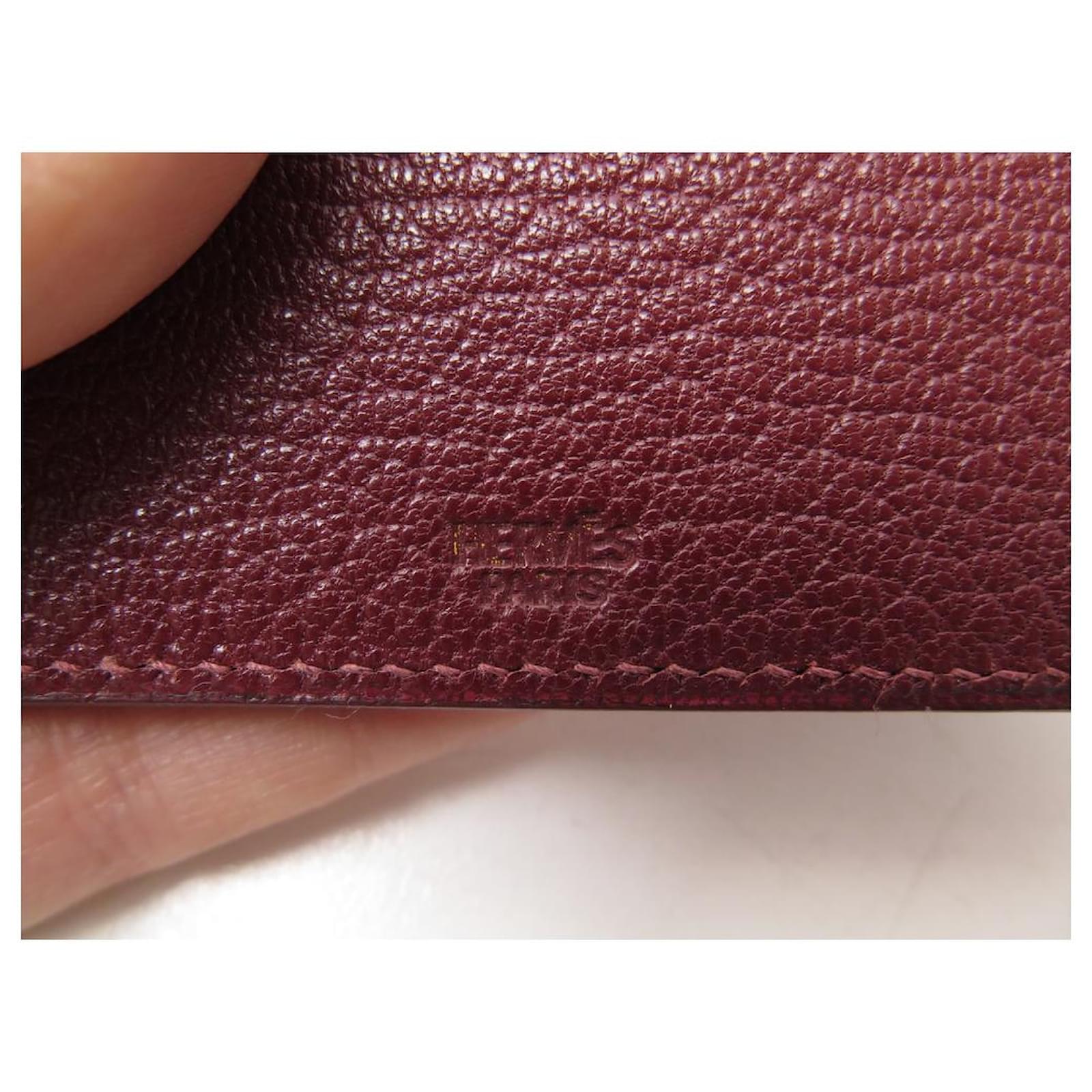 Hermès NEW HERMES TARMAC PASSPORT HOLDER RED MYSORE GOAT LEATHER