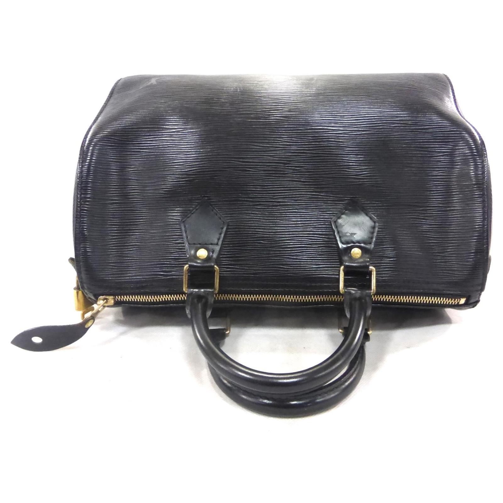 Louis Vuitton Speedy 30 Cuir épi noir Black Leather ref.486392