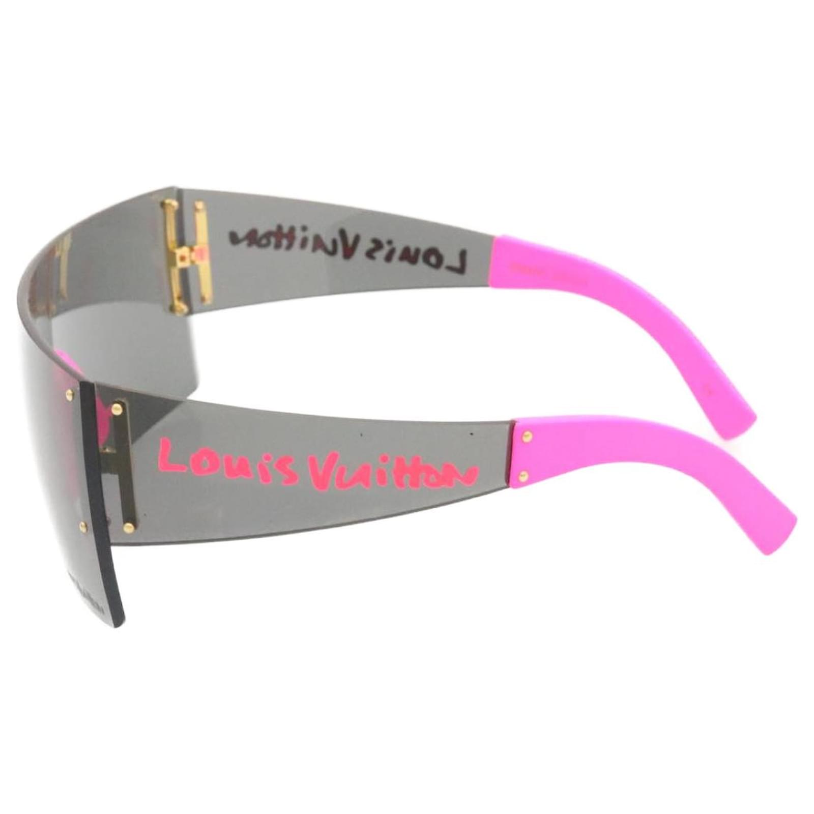 LOUIS VUITTON Graffiti Sunglasses Pink Z0243U LV Auth 28581