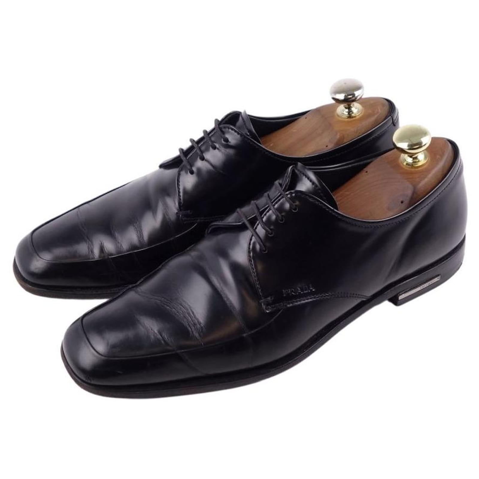 prada mens patent leather shoes