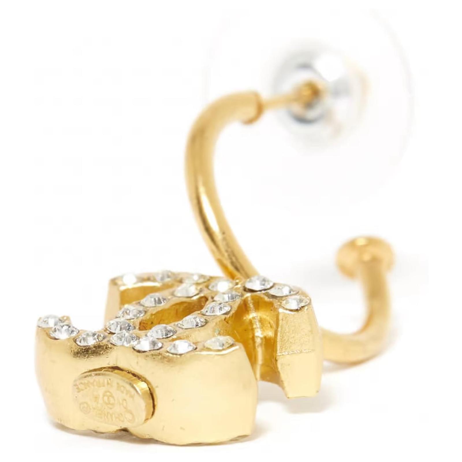 Chanel CC rhinestone earring