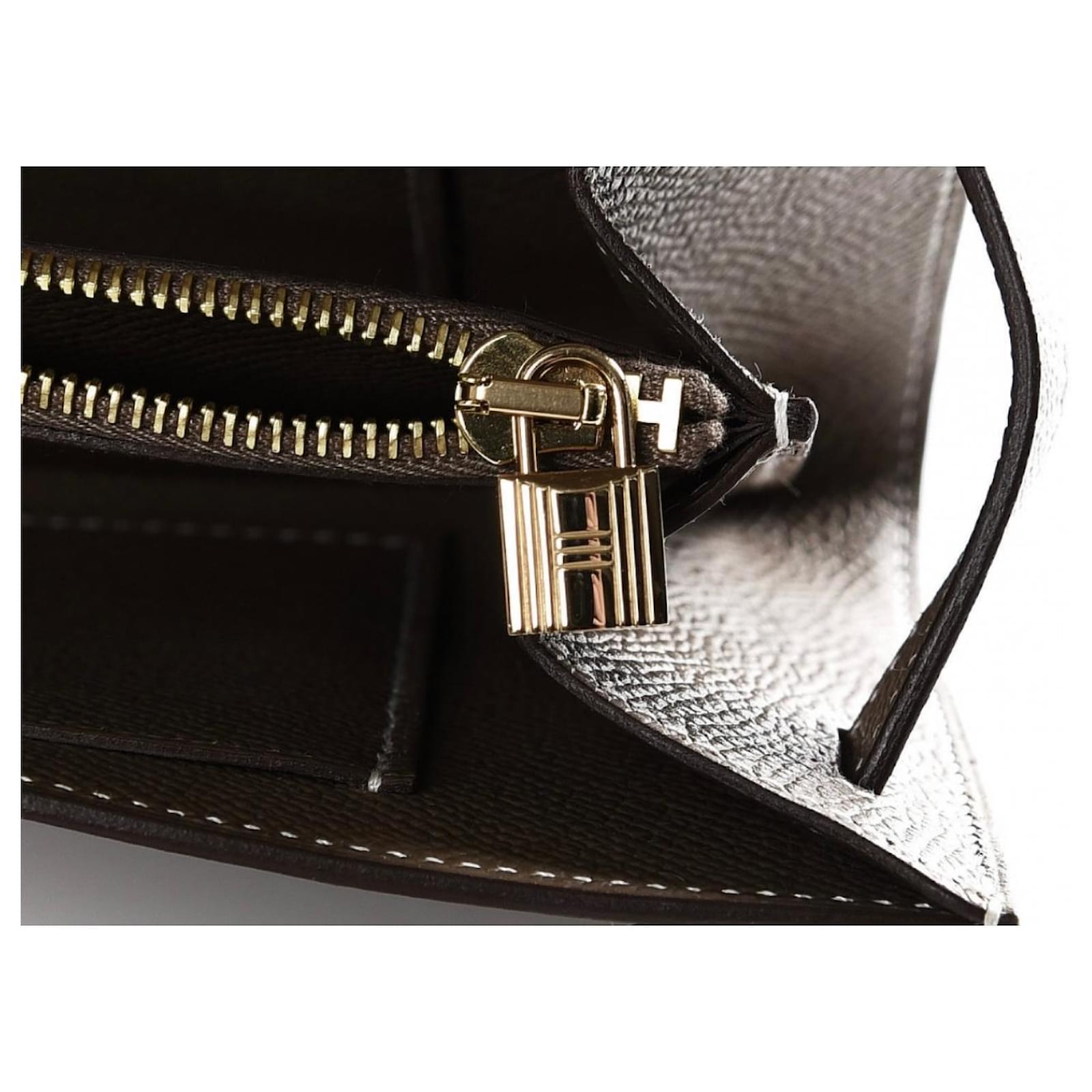 Hermès Hermes kelly to go wallet Taupe Leather ref.483511 Joli Closet