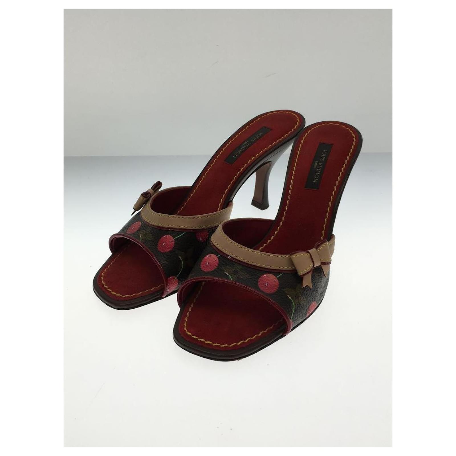 LOUIS VUITTON Monogram Cherry / Sandals / 35 / BRW / PVC Brown ref.483749 -  Joli Closet
