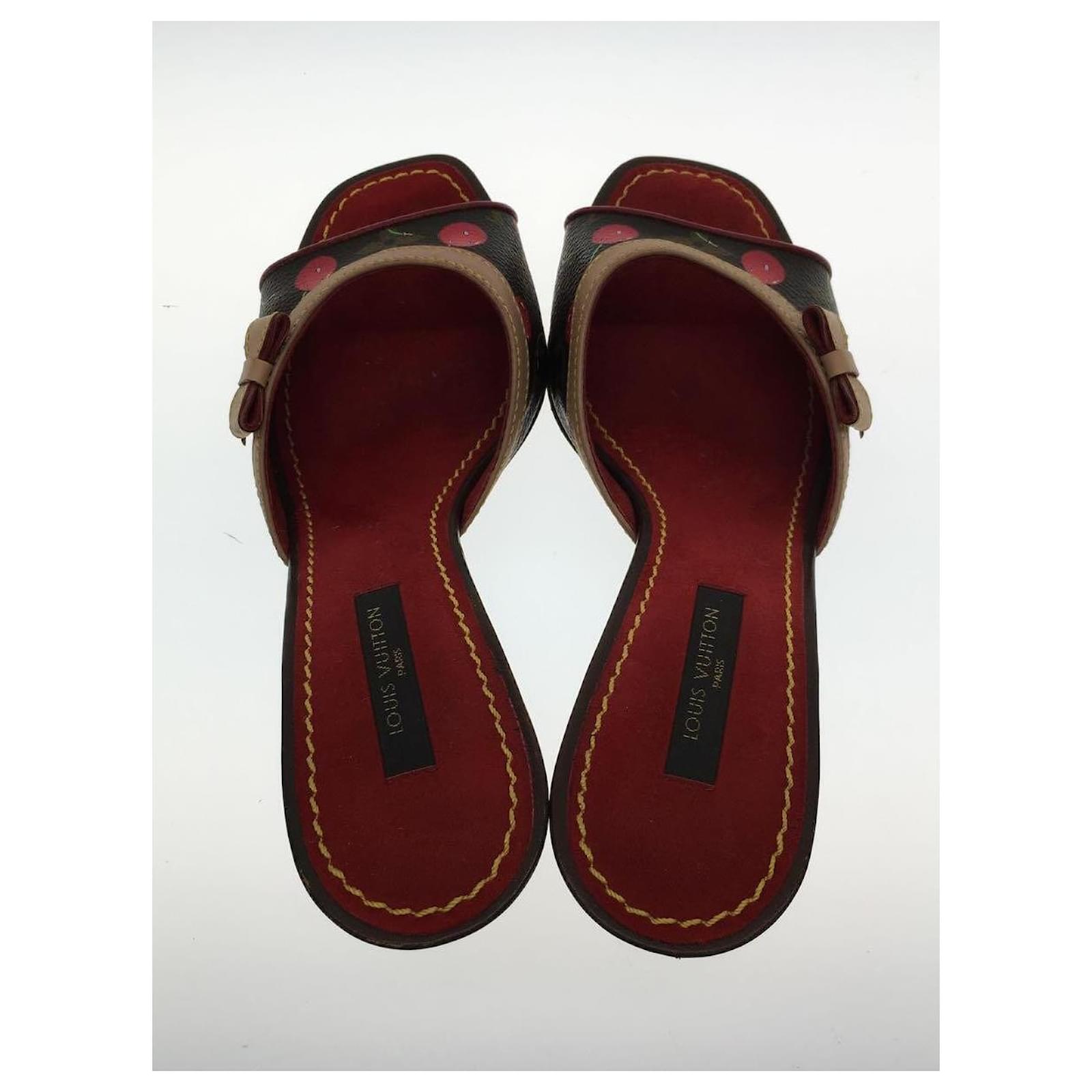 LOUIS VUITTON Monogram Cherry / Sandals / 35 / BRW / PVC Brown ref.483749 -  Joli Closet