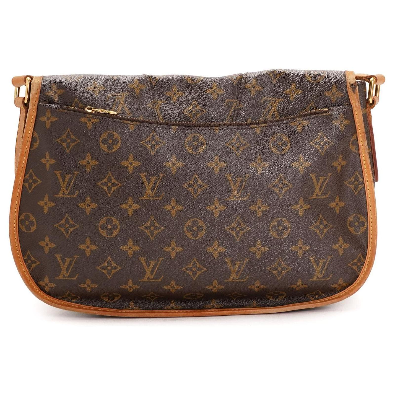 Louis Vuitton Menilmontant MM Brown Cloth ref.484774 - Joli Closet